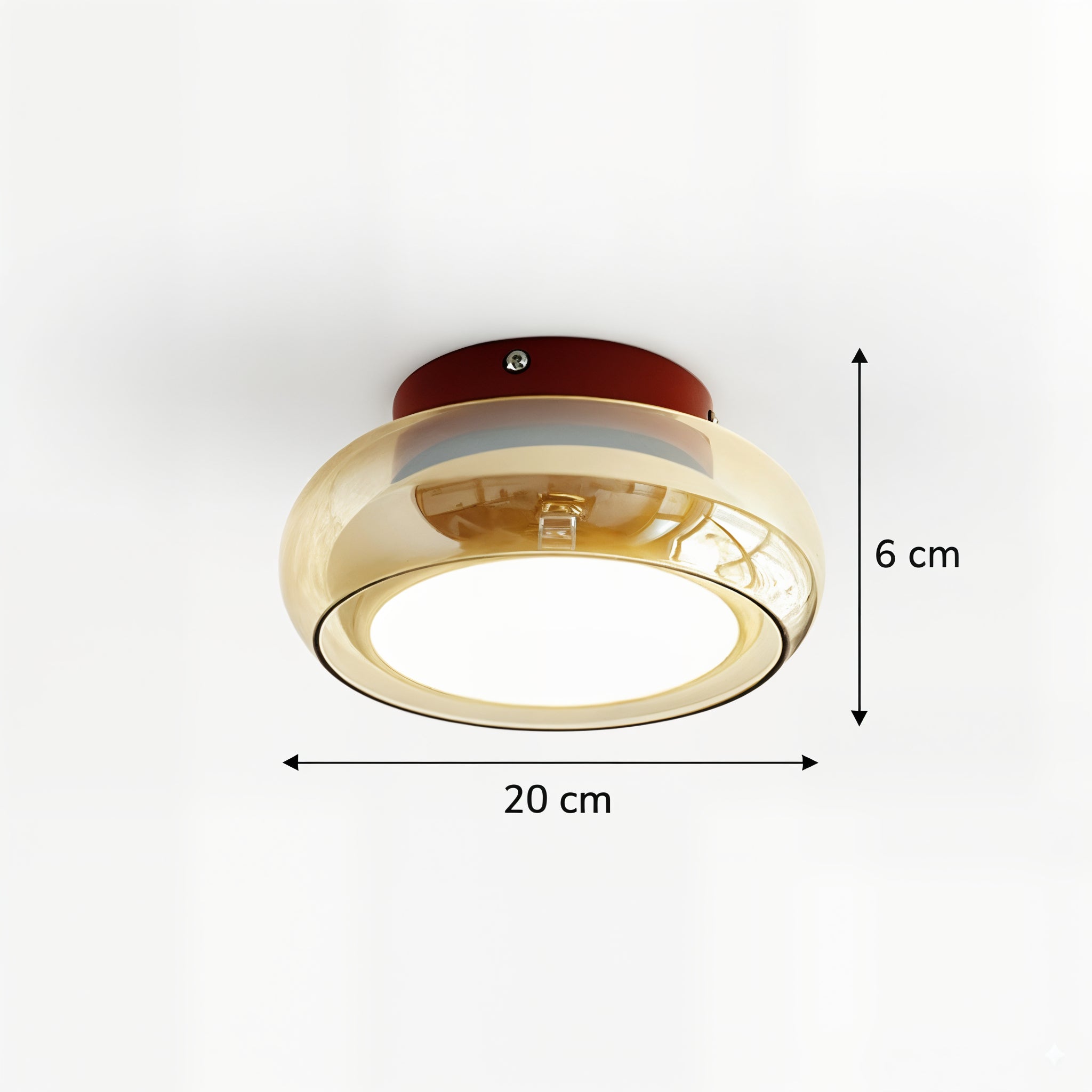 Glass Flush Mount Ceiling Light - Semi Flush Fixture