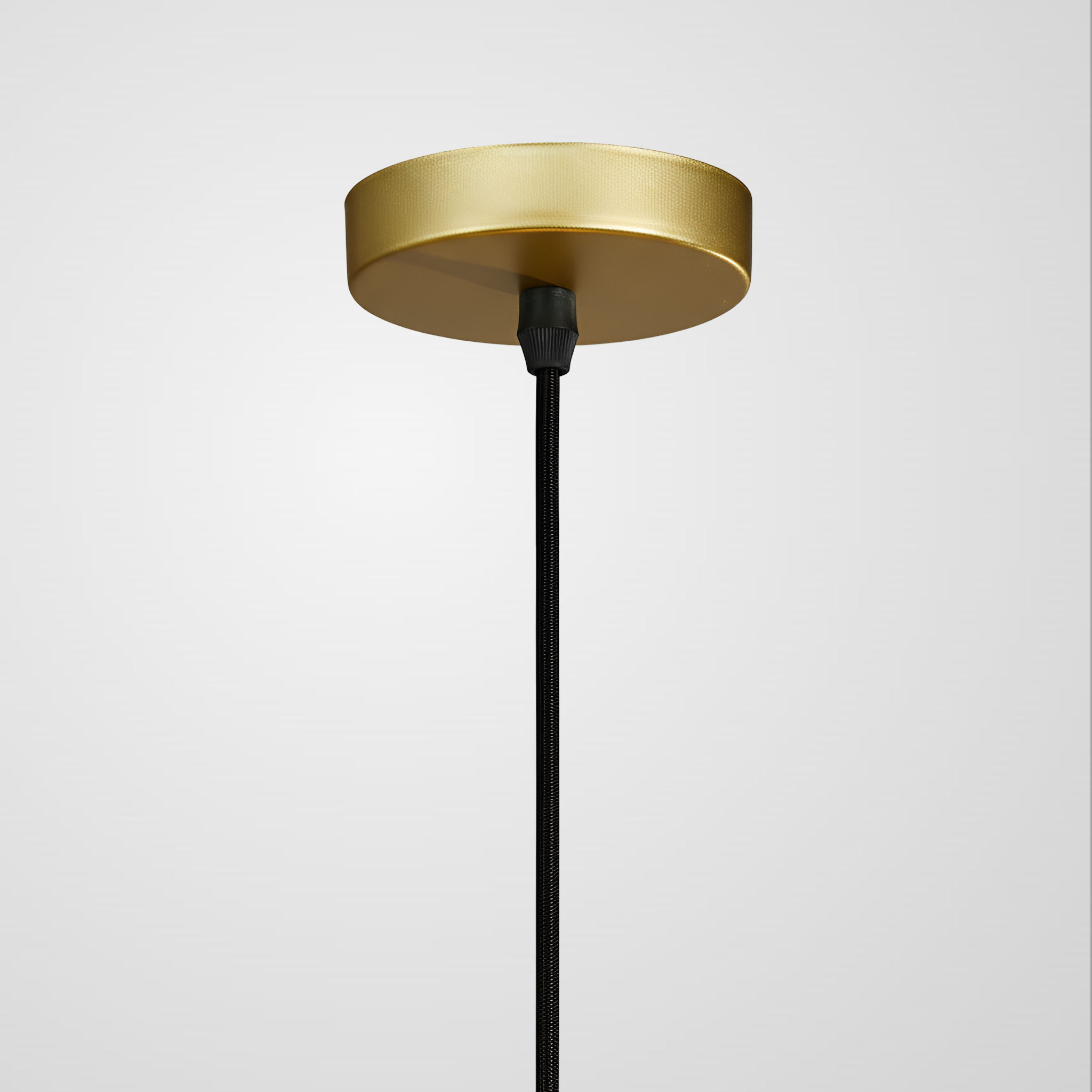 Brass Crystal Pendant Light - Fluted Glass Hanging Lamp