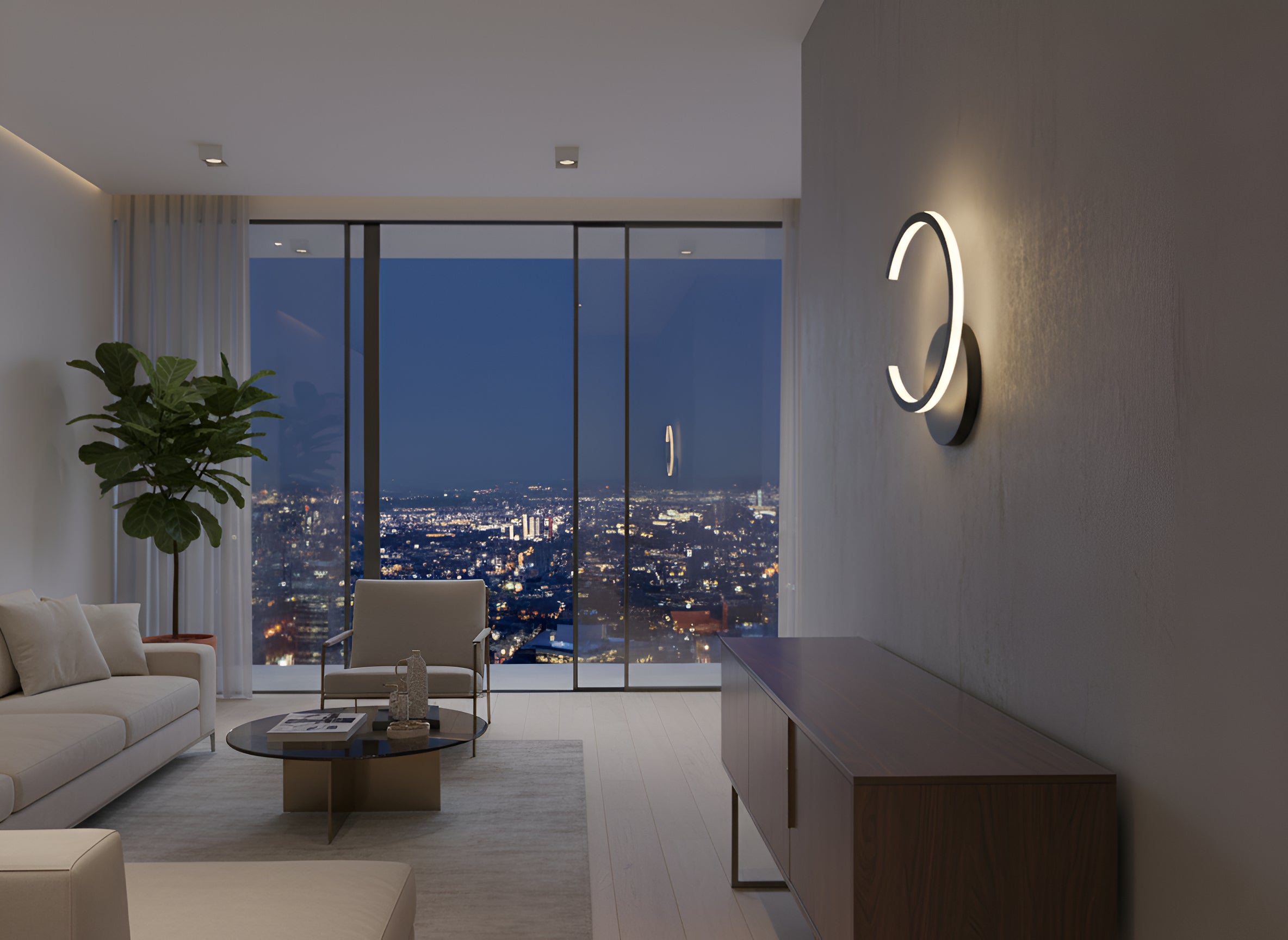Modern LED Ring Wall Sconce - Circular Wall Light