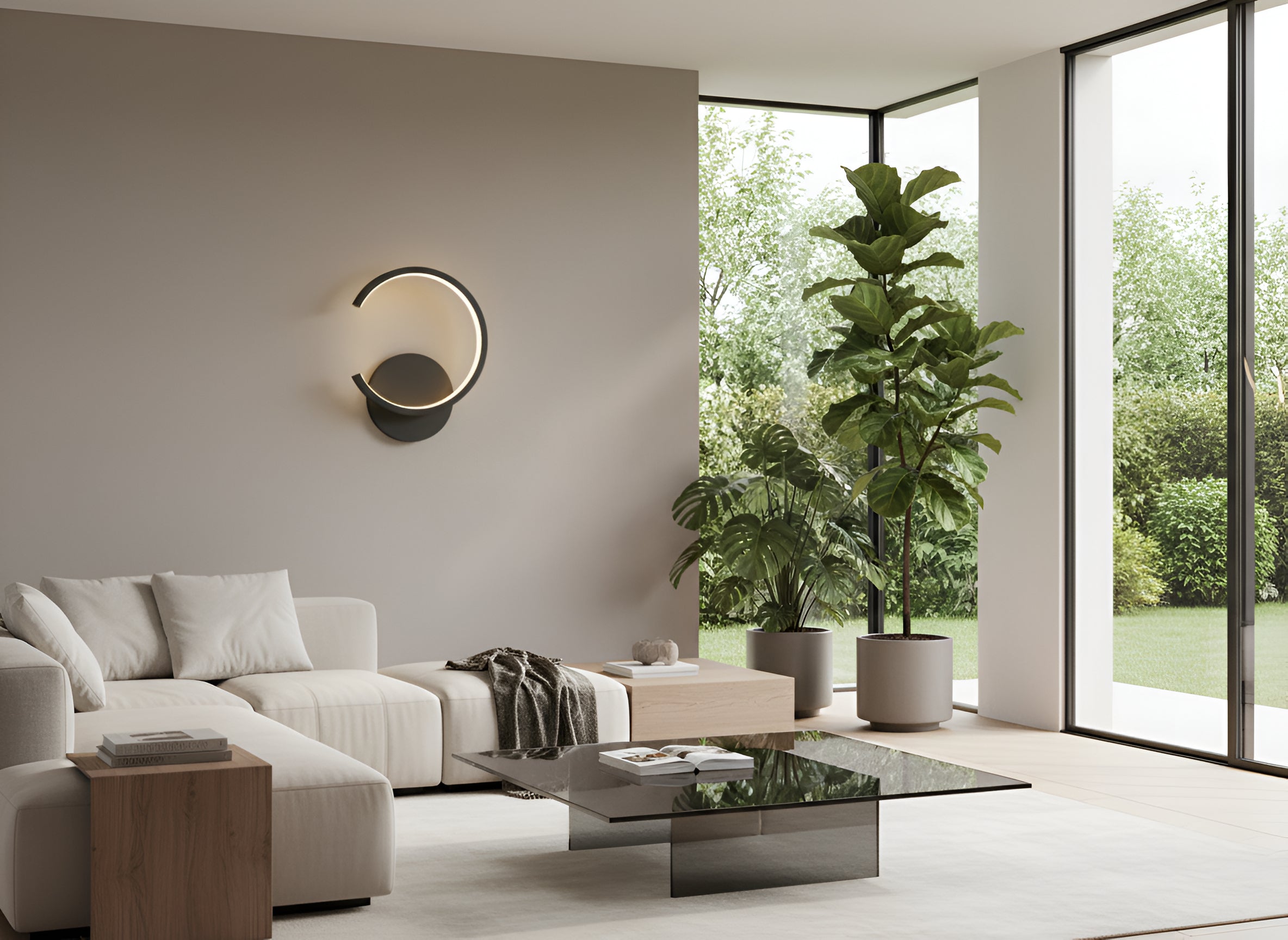 Modern LED Ring Wall Sconce - Circular Wall Light