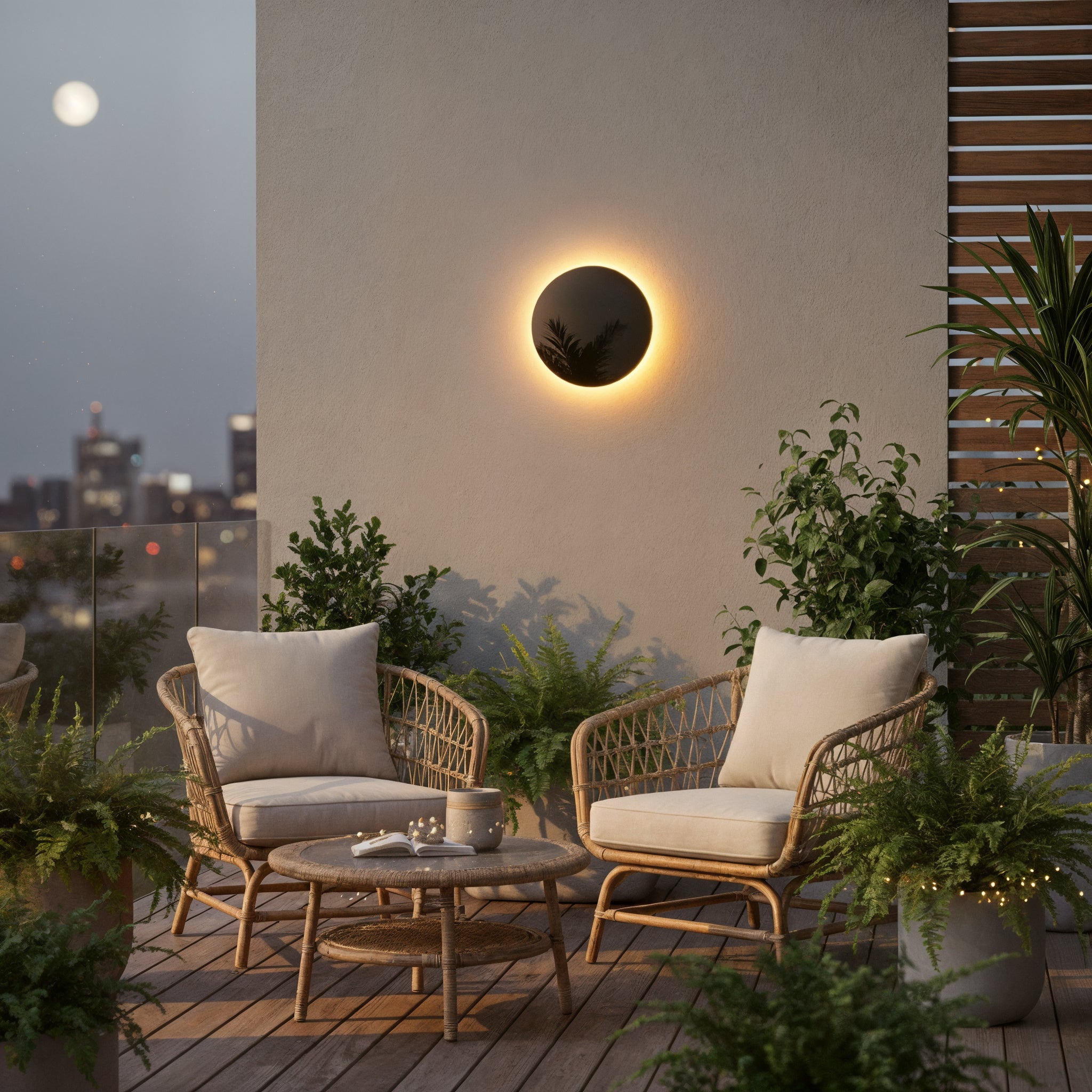 Modern LED Halo Wall Sconce - Outdoor Indoor Wall Light
