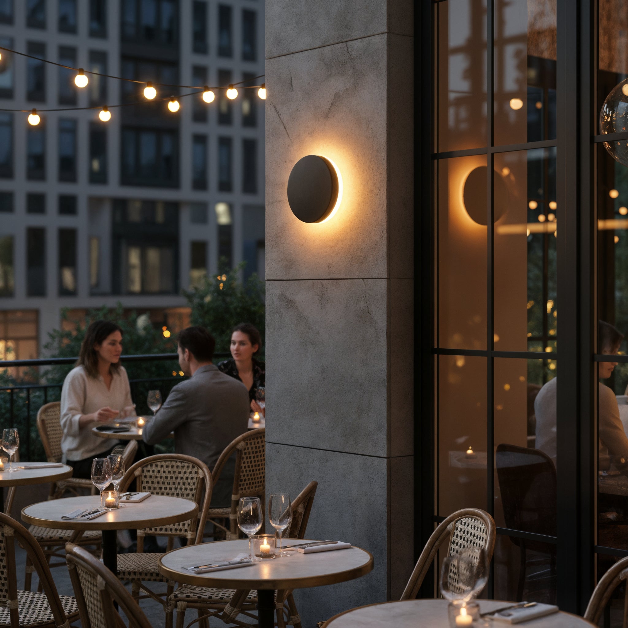 Modern LED Halo Wall Sconce - Outdoor Indoor Wall Light