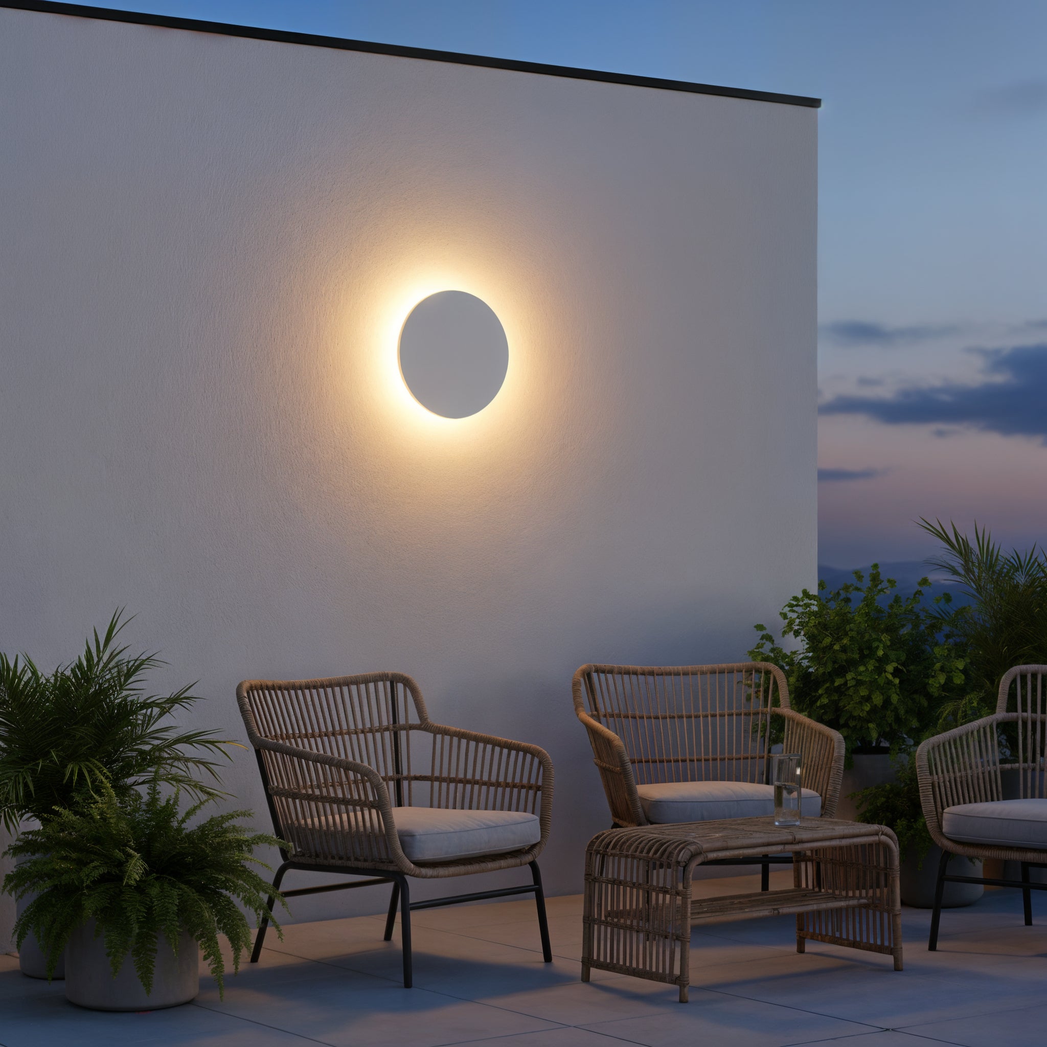 Modern LED Halo Wall Sconce - Outdoor Indoor Wall Light