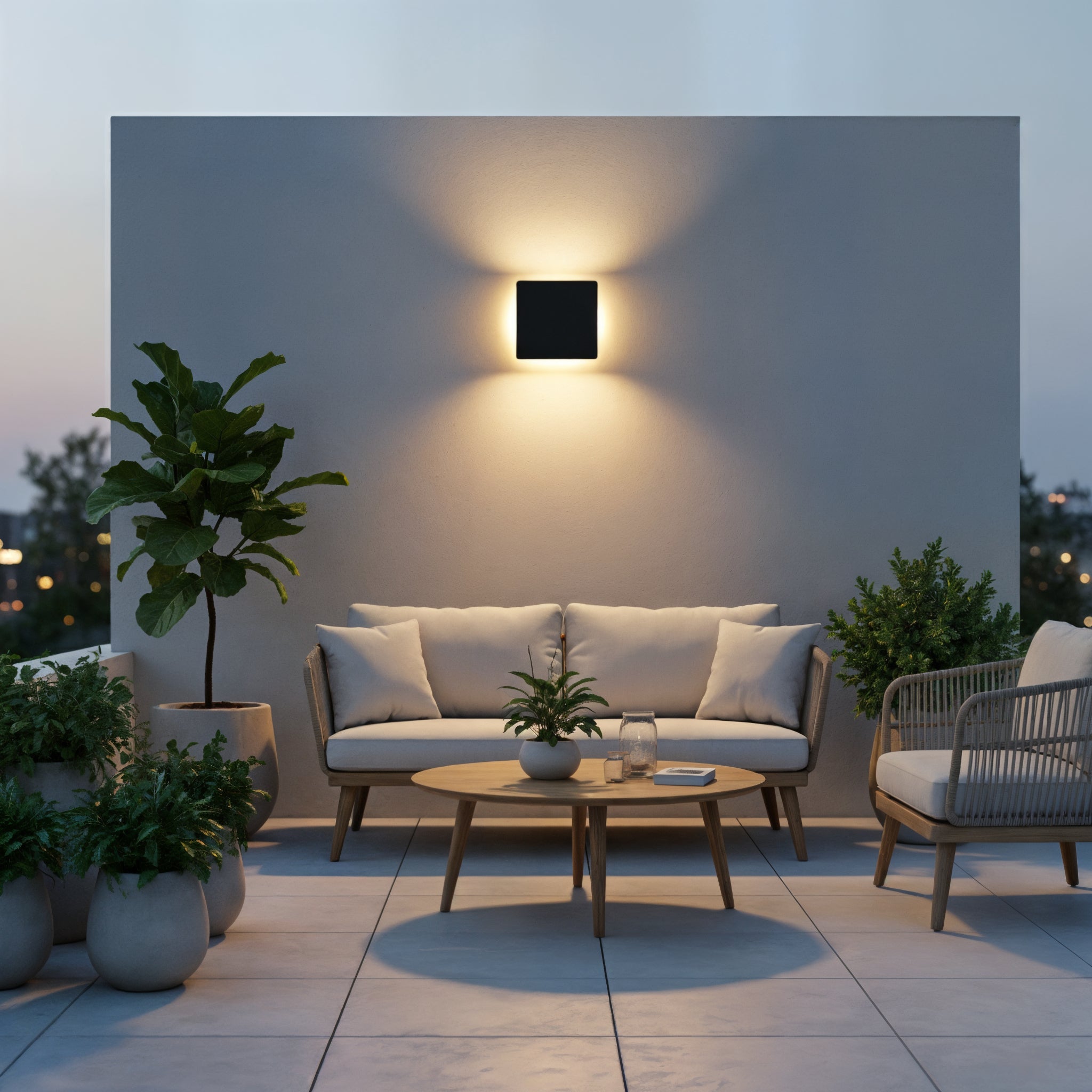 Modern LED Halo Wall Sconce - Outdoor Indoor Wall Light