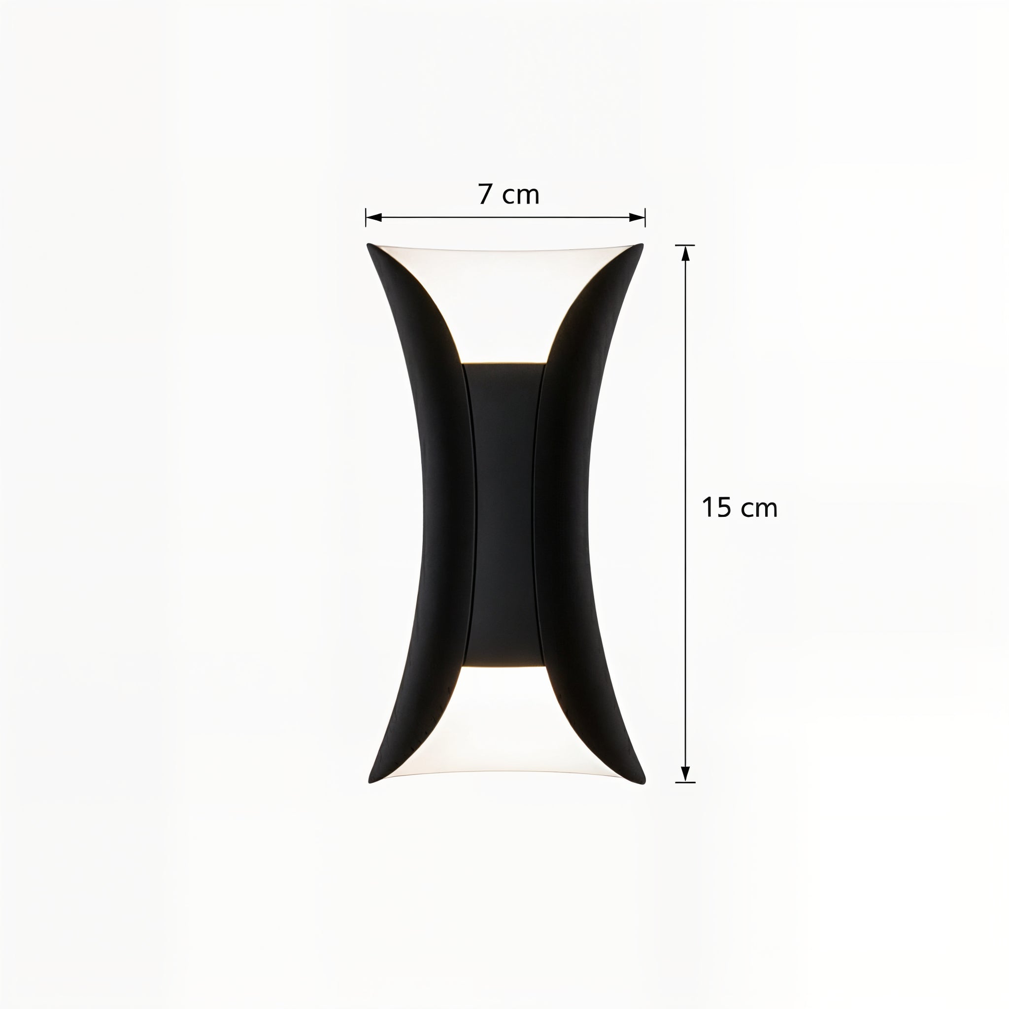Curved LED Wall Sconce - Up Down Outdoor Light Fixture