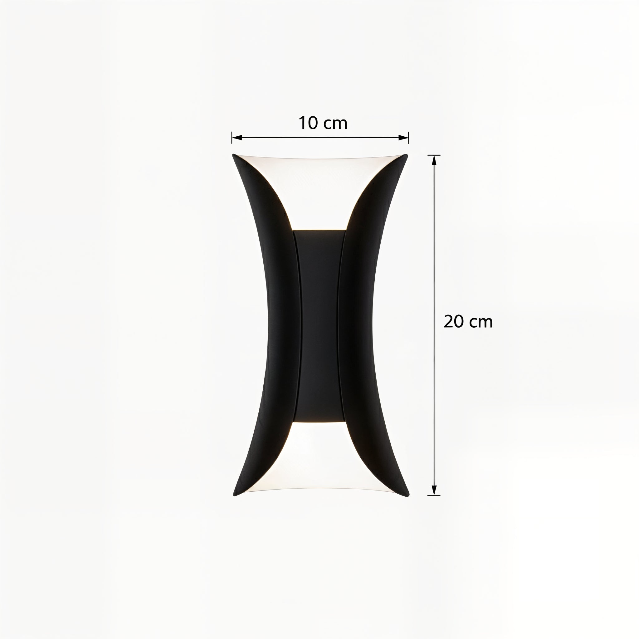 Curved LED Wall Sconce - Up Down Outdoor Light Fixture