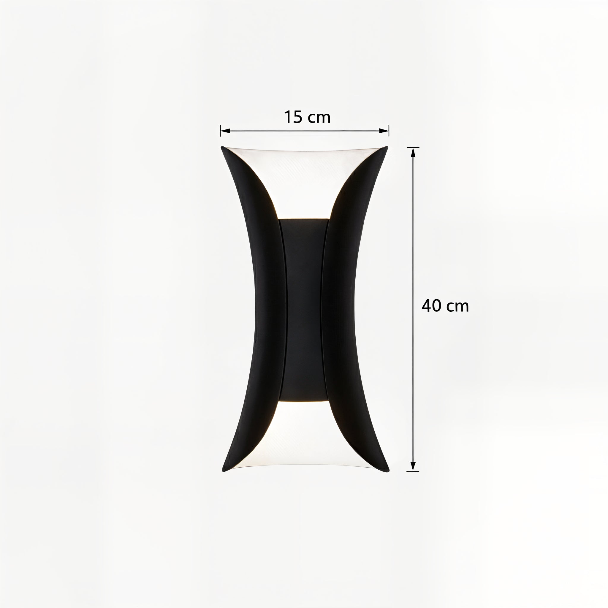 Curved LED Wall Sconce - Up Down Outdoor Light Fixture