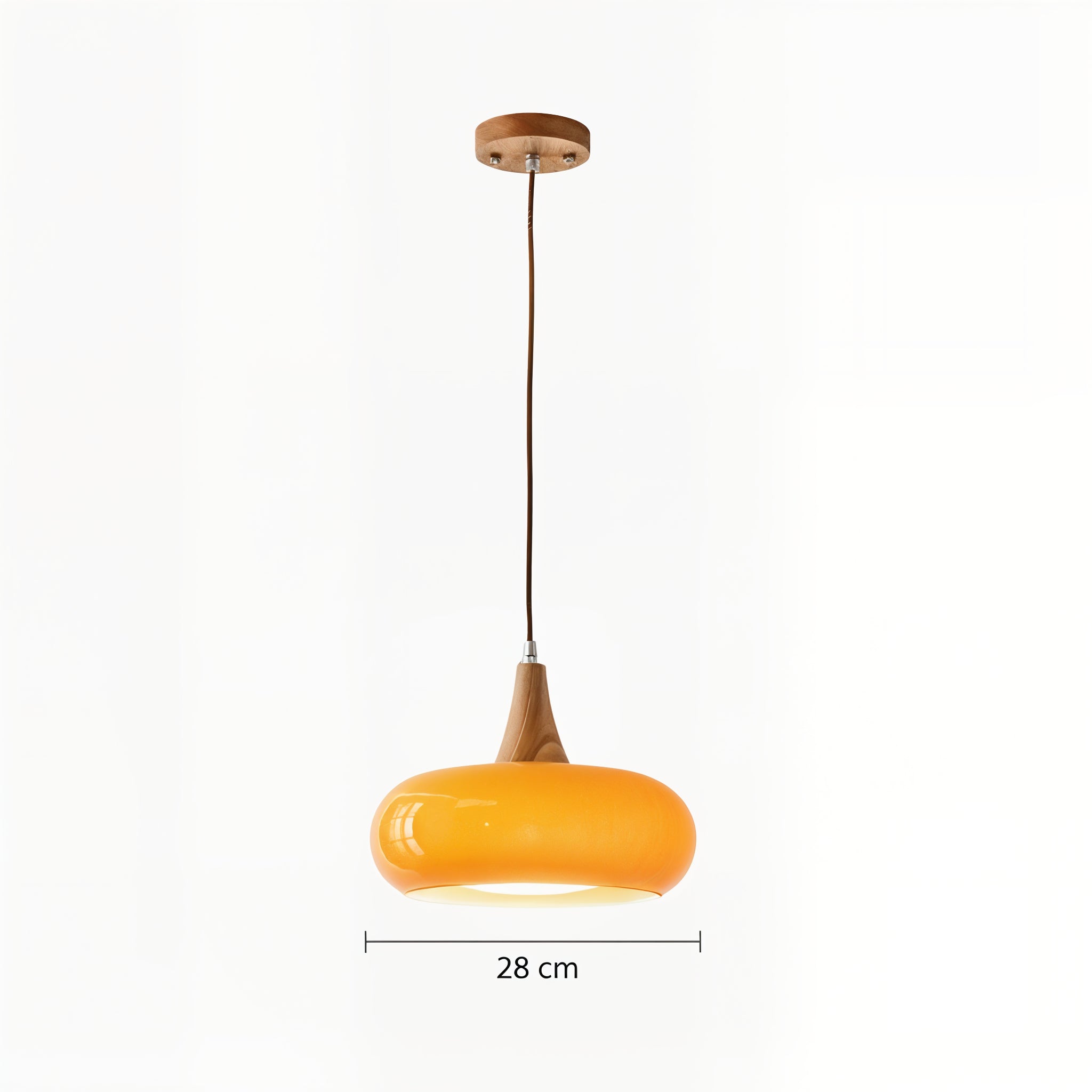 Modern Glass Bowl Shade Hanging Pendant Lamp