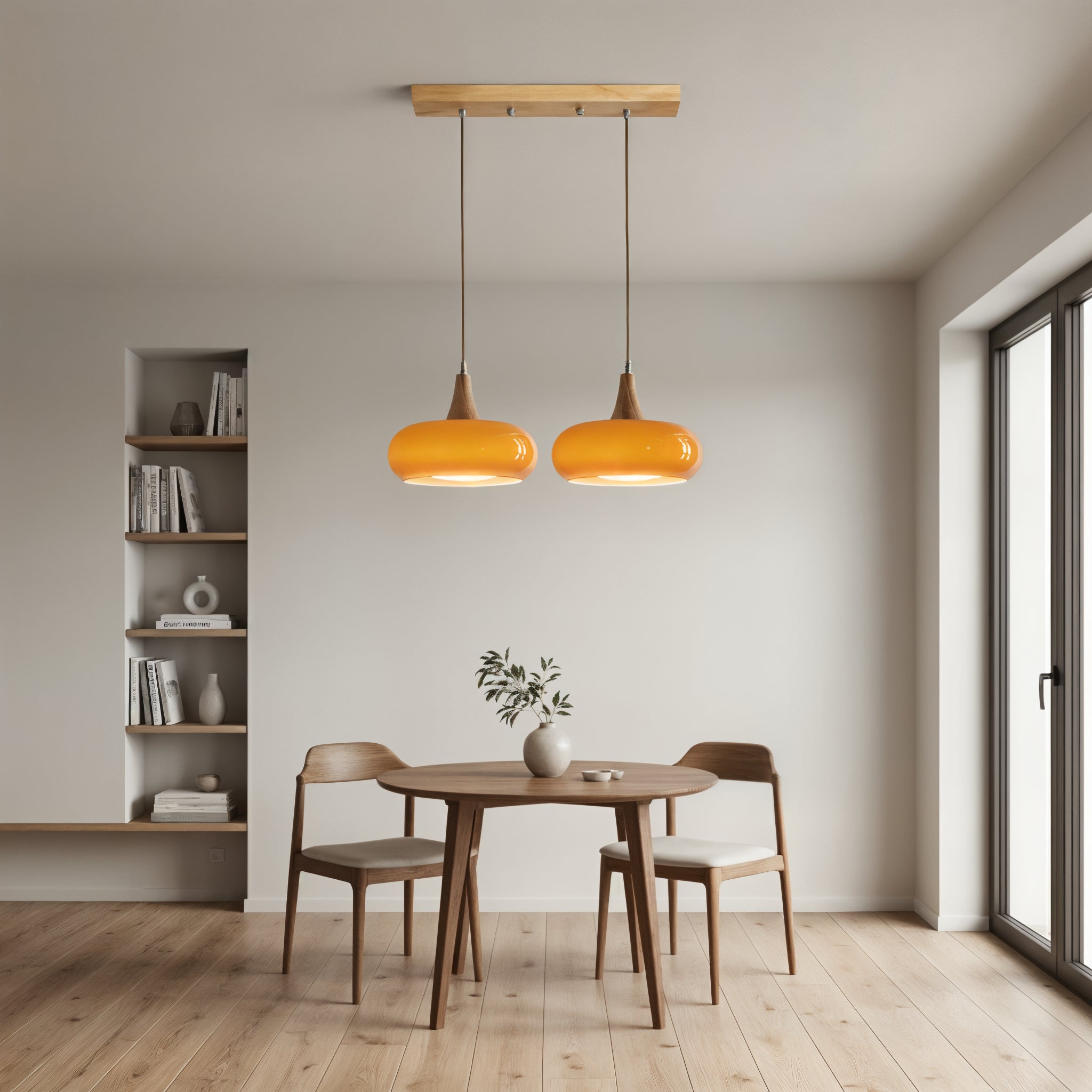 Modern Glass Bowl Shade Hanging Pendant Lamp