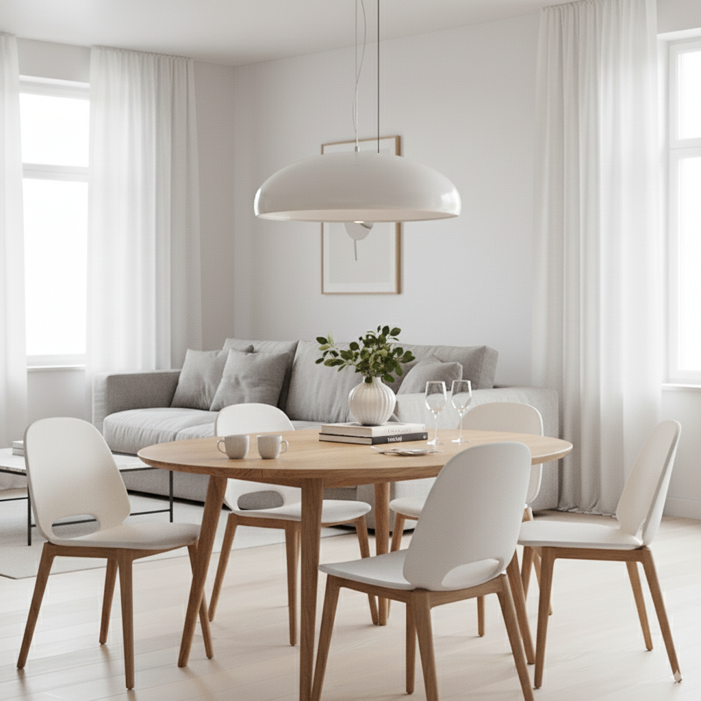 Modern Dome Pendant Light - Smooth Bowl Shade