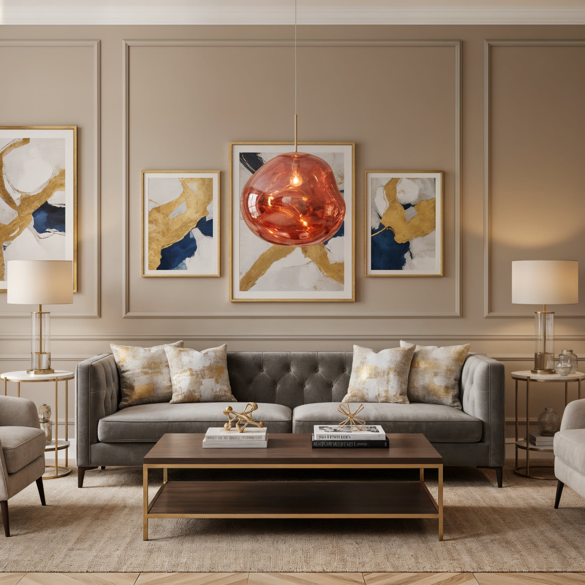 Organic Glass Pendant Light - Irregular Bubble Shade