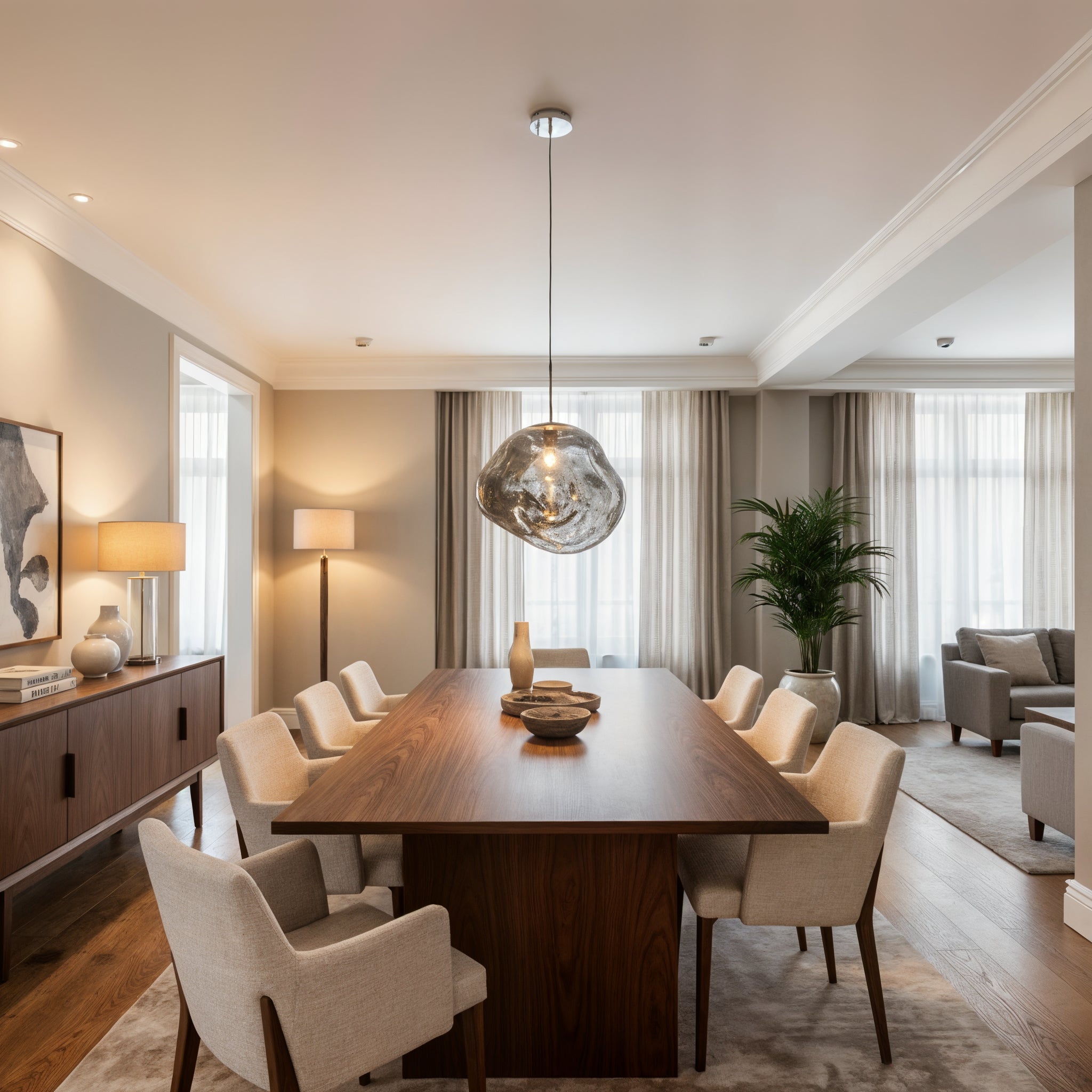 Organic Glass Pendant Light - Irregular Bubble Shade