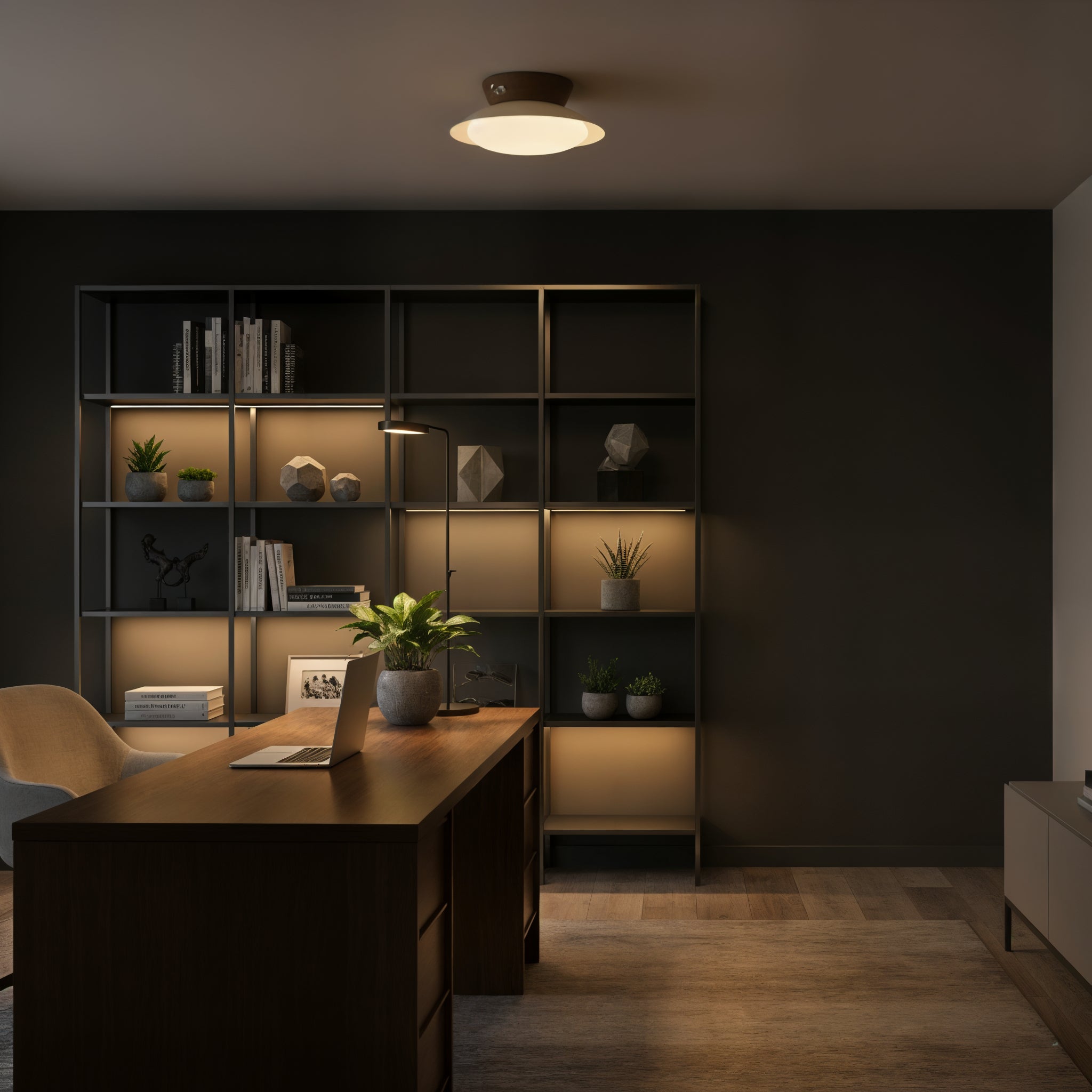 Layered Disc Flush Mount Ceiling Light