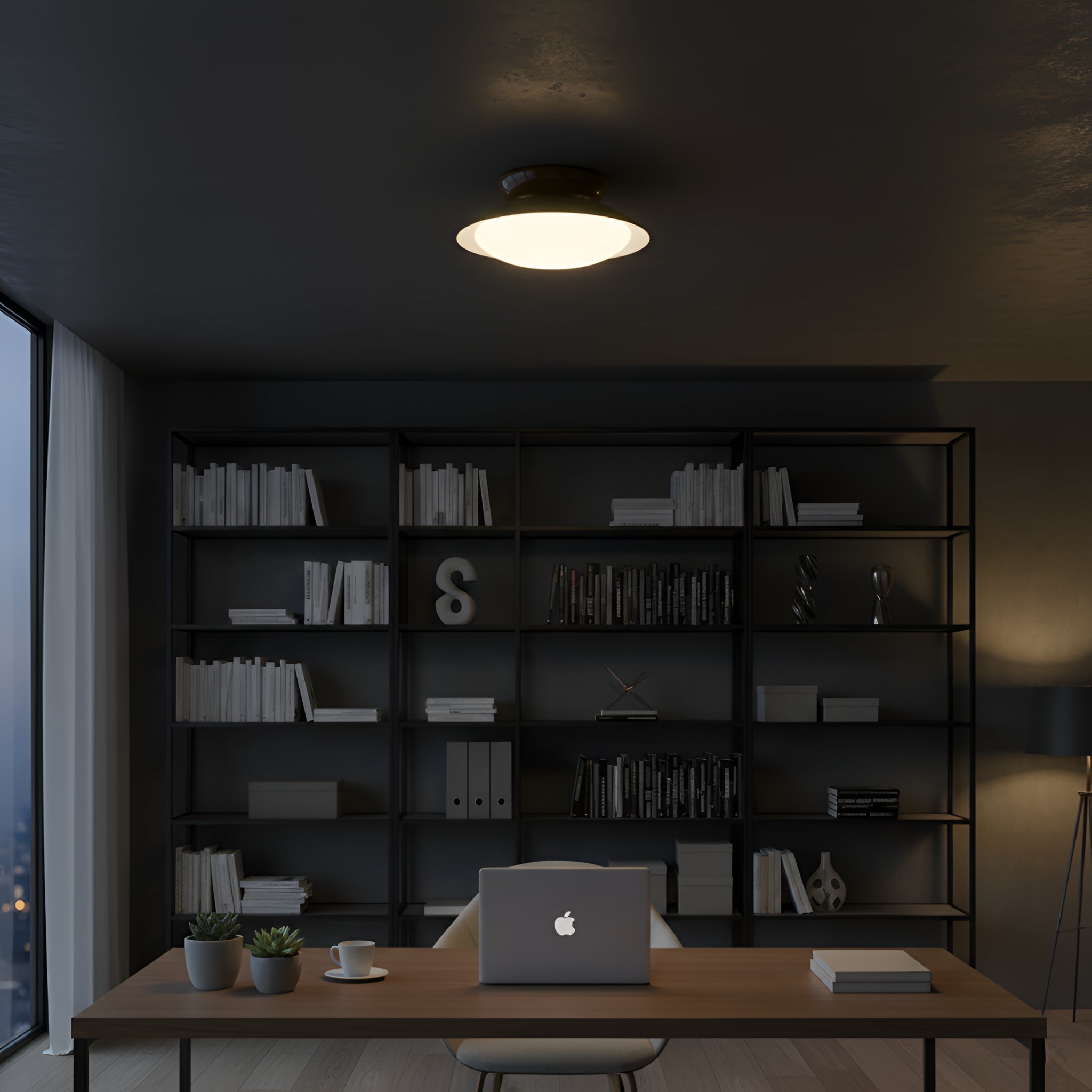 Layered Disc Flush Mount Ceiling Light