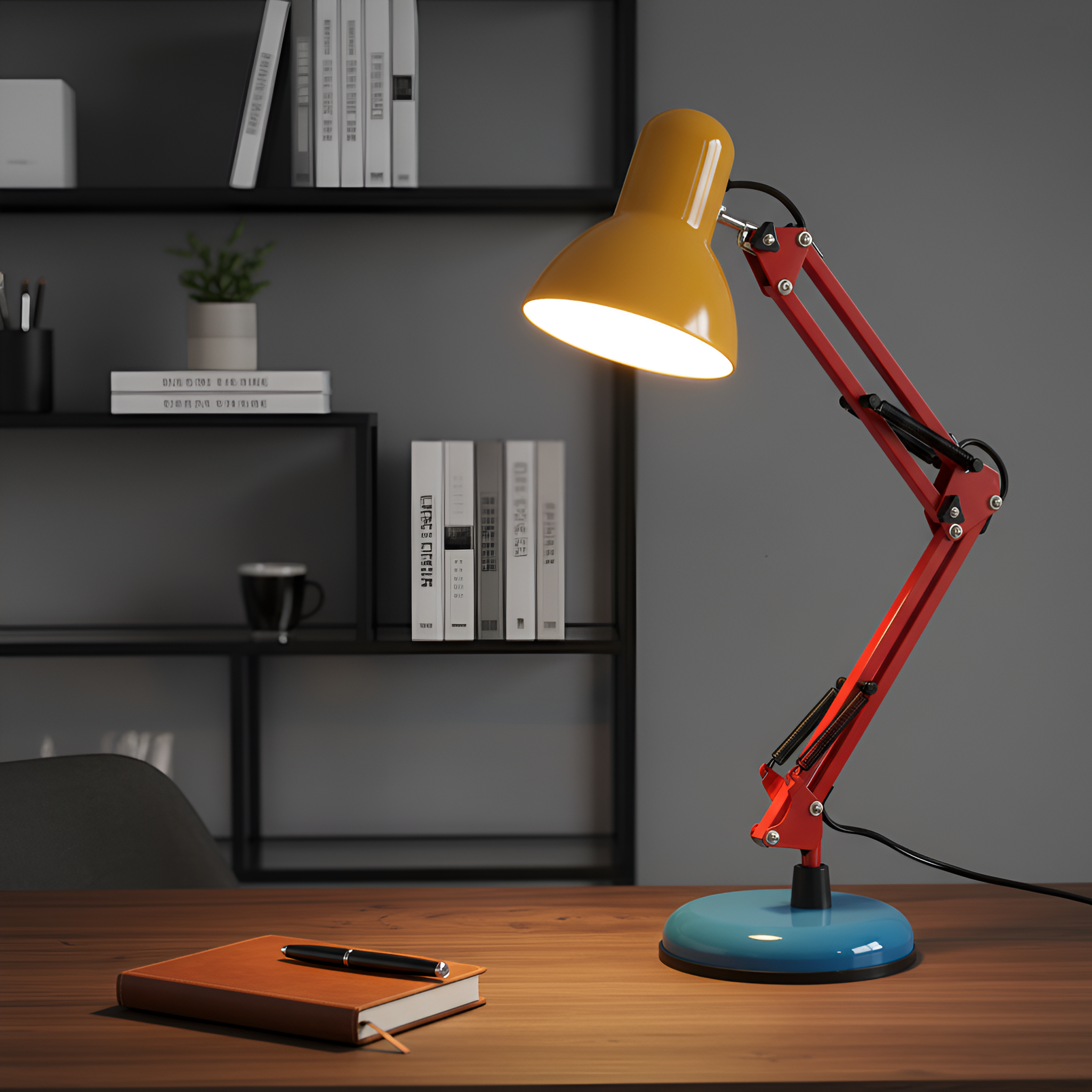 Modern Multicolor Desk Lamp - Articulated Task Light