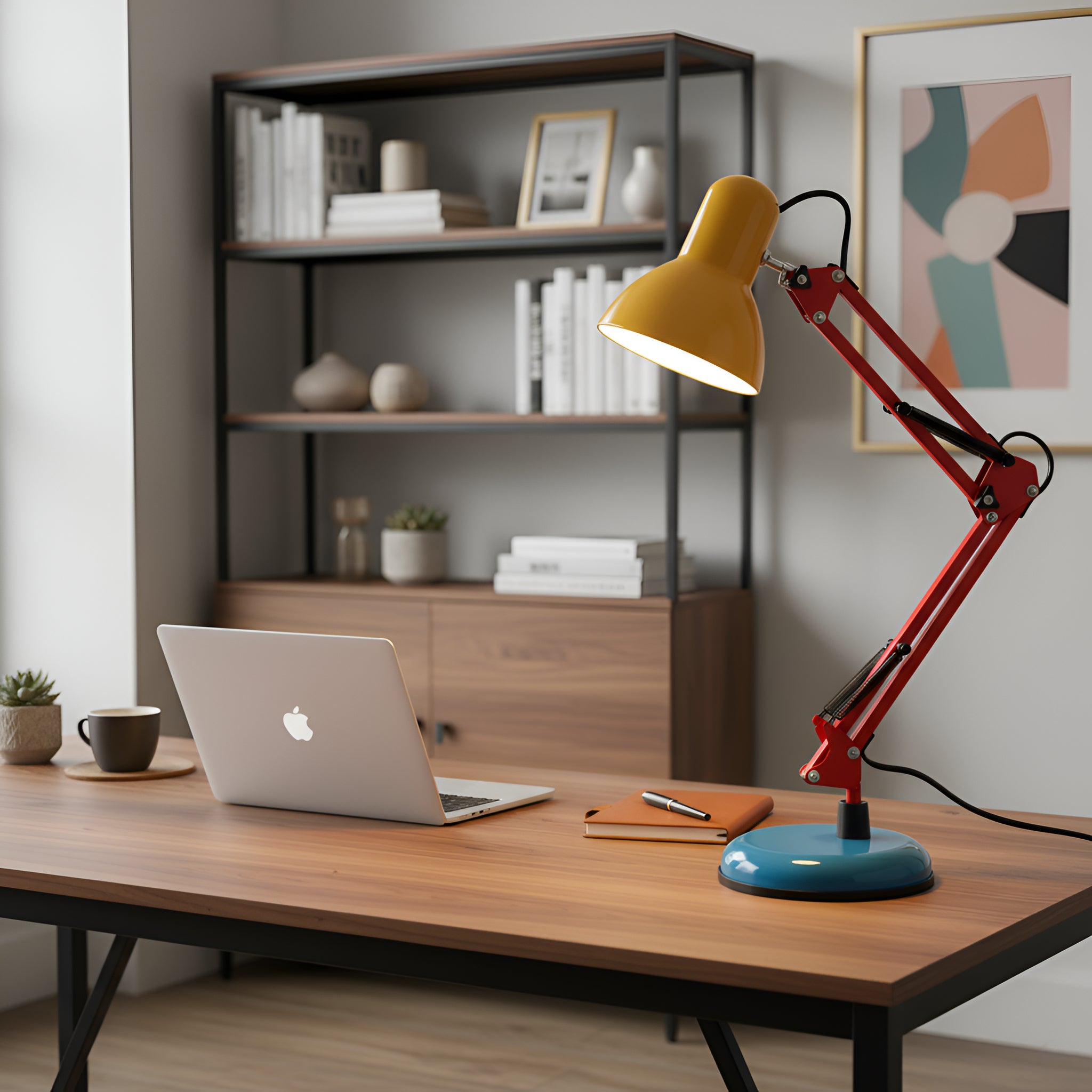Modern Multicolor Desk Lamp - Articulated Task Light
