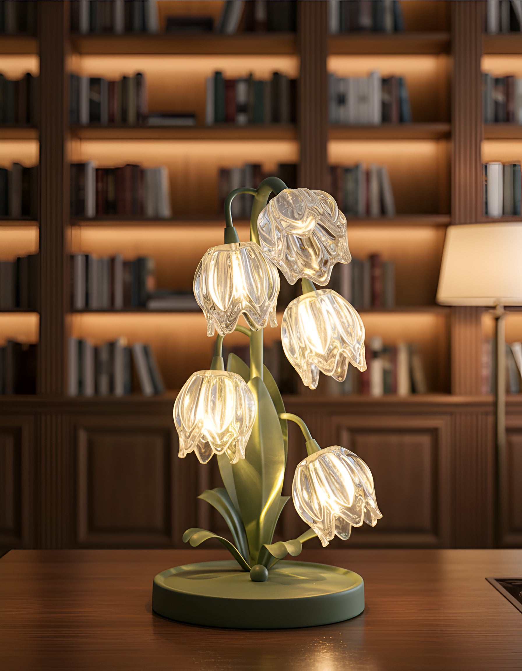 Tulip Bouquet Table Lamp with Glass Flower Shades