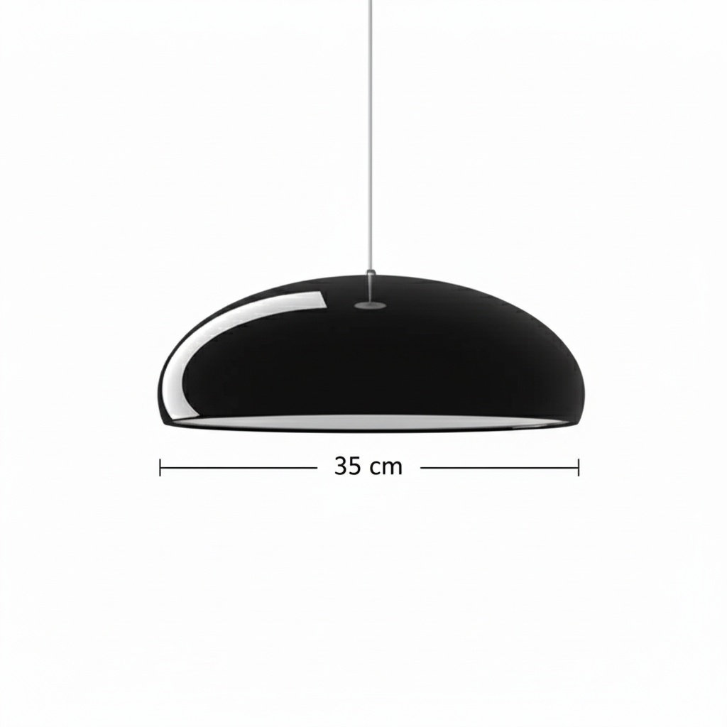 Modern Dome Pendant Light - Smooth Bowl Shade