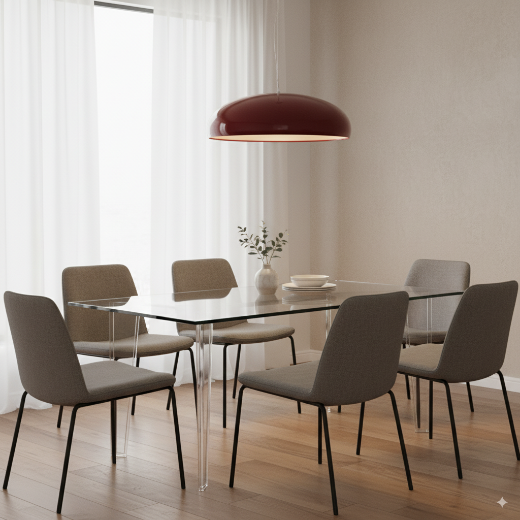 Modern Dome Pendant Light - Smooth Bowl Shade