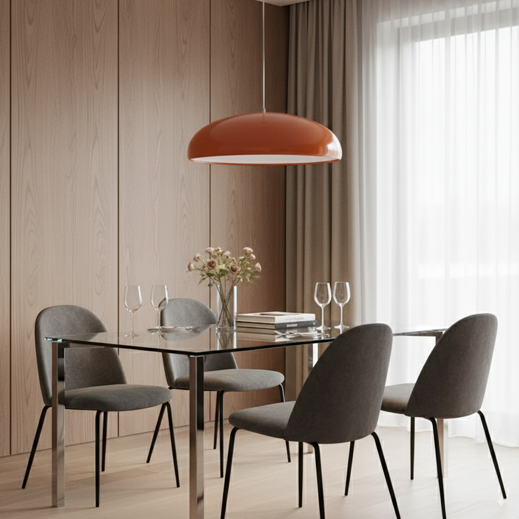 Modern Dome Pendant Light - Smooth Bowl Shade