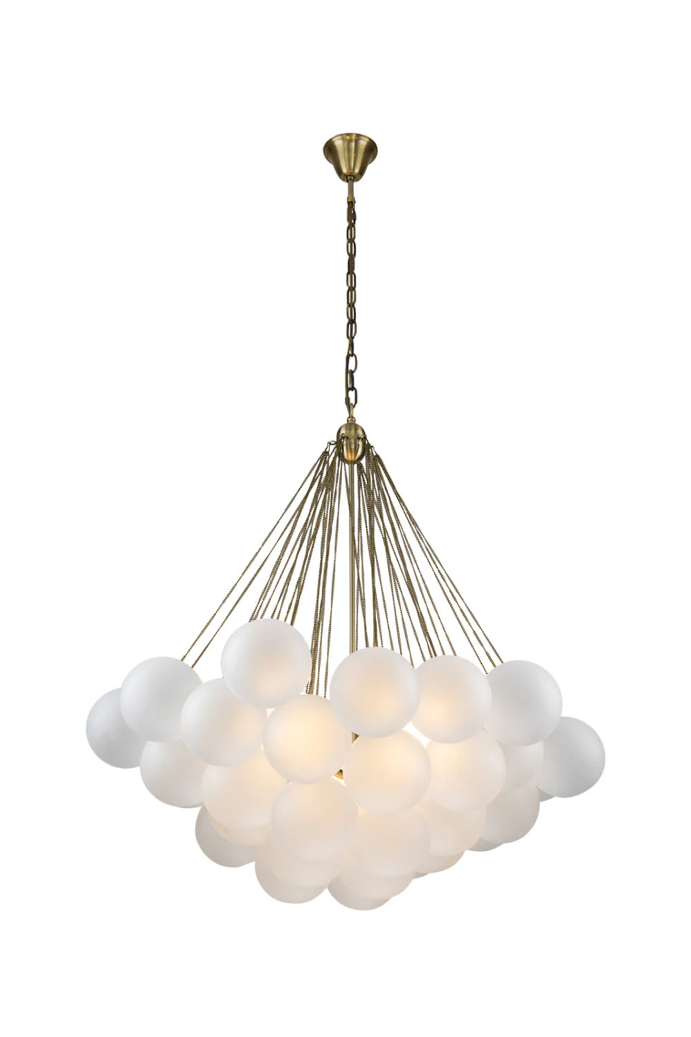 Modern White Glass Globe Clouds Pendant Chandelier