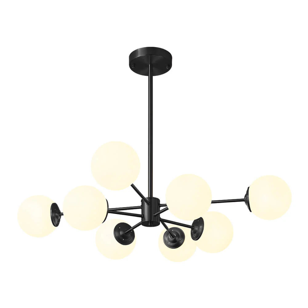 Modern 6/8/12-Glass Globes Pendant Chandelier
