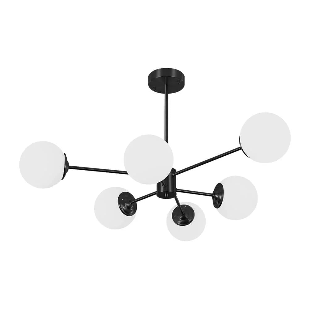 Modern 6/8/12-Glass Globes Pendant Chandelier