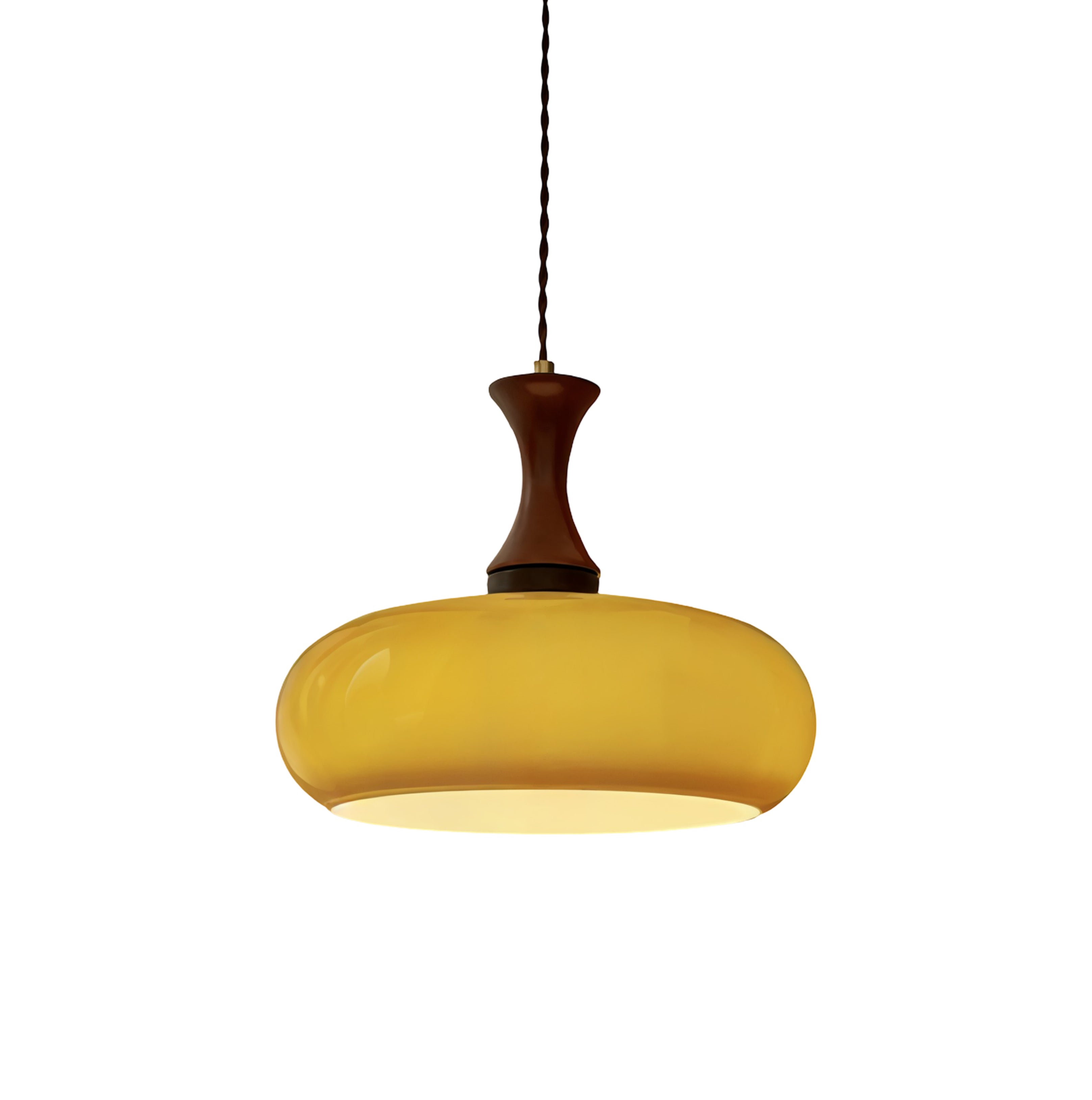 Bulbous Shade Hanging Pendant Lamp