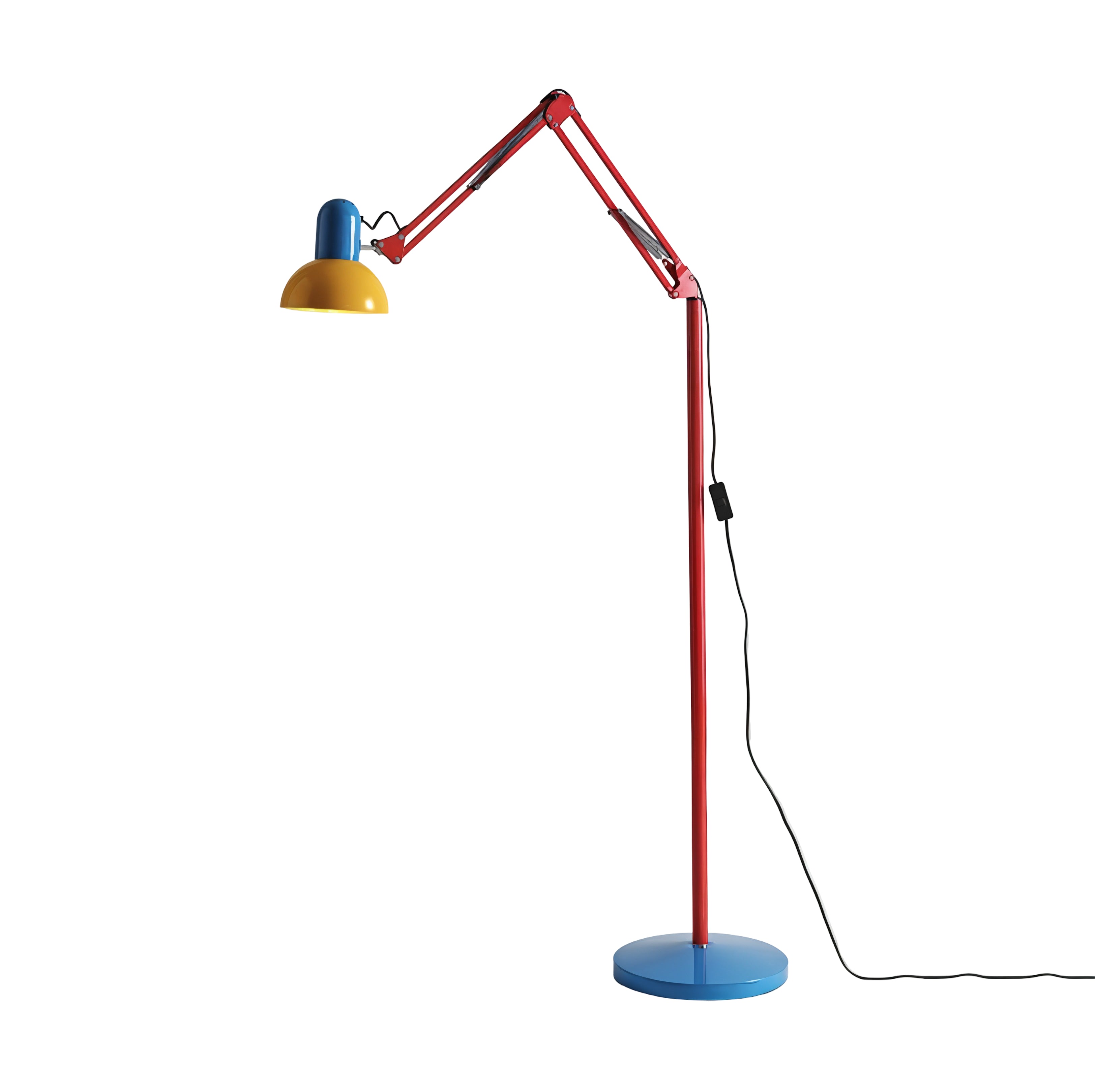 Modern Multicolor Floor Lamp - Articulated Task Light