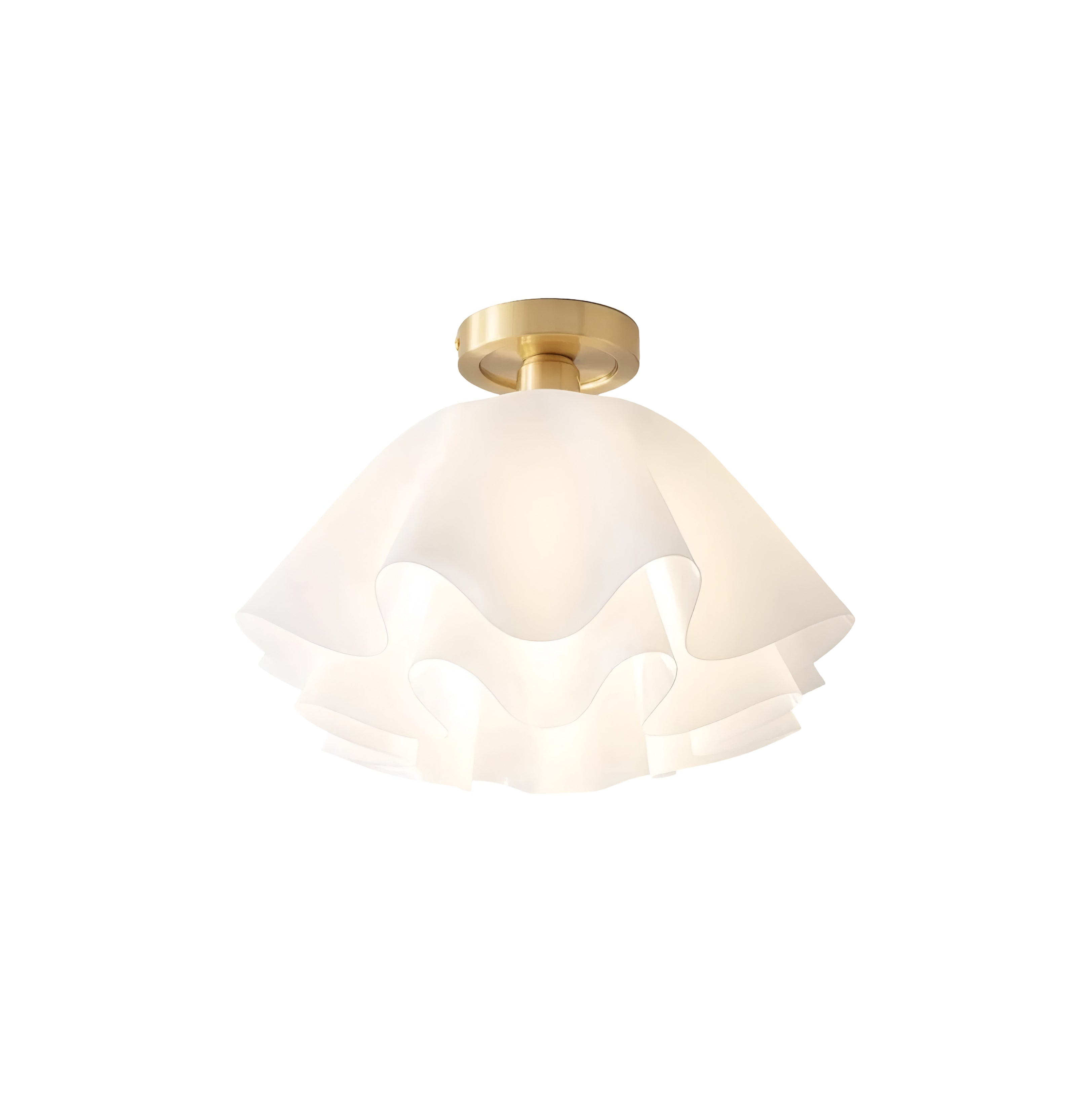 Ruffled Semi Flush Mount Ceiling Light