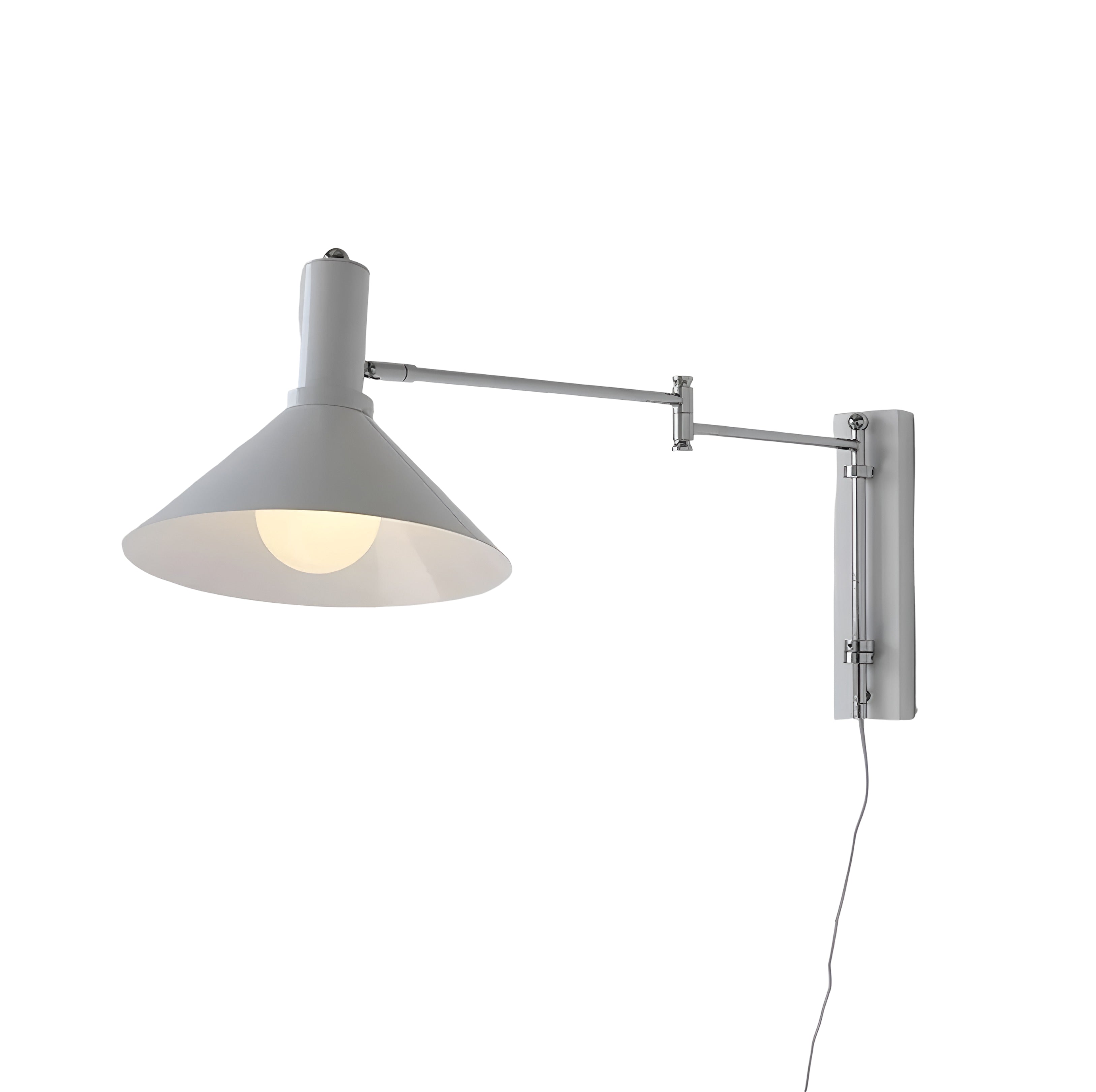 Adjustable Swing Arm Wall Sconce - Conical Shade Lamp