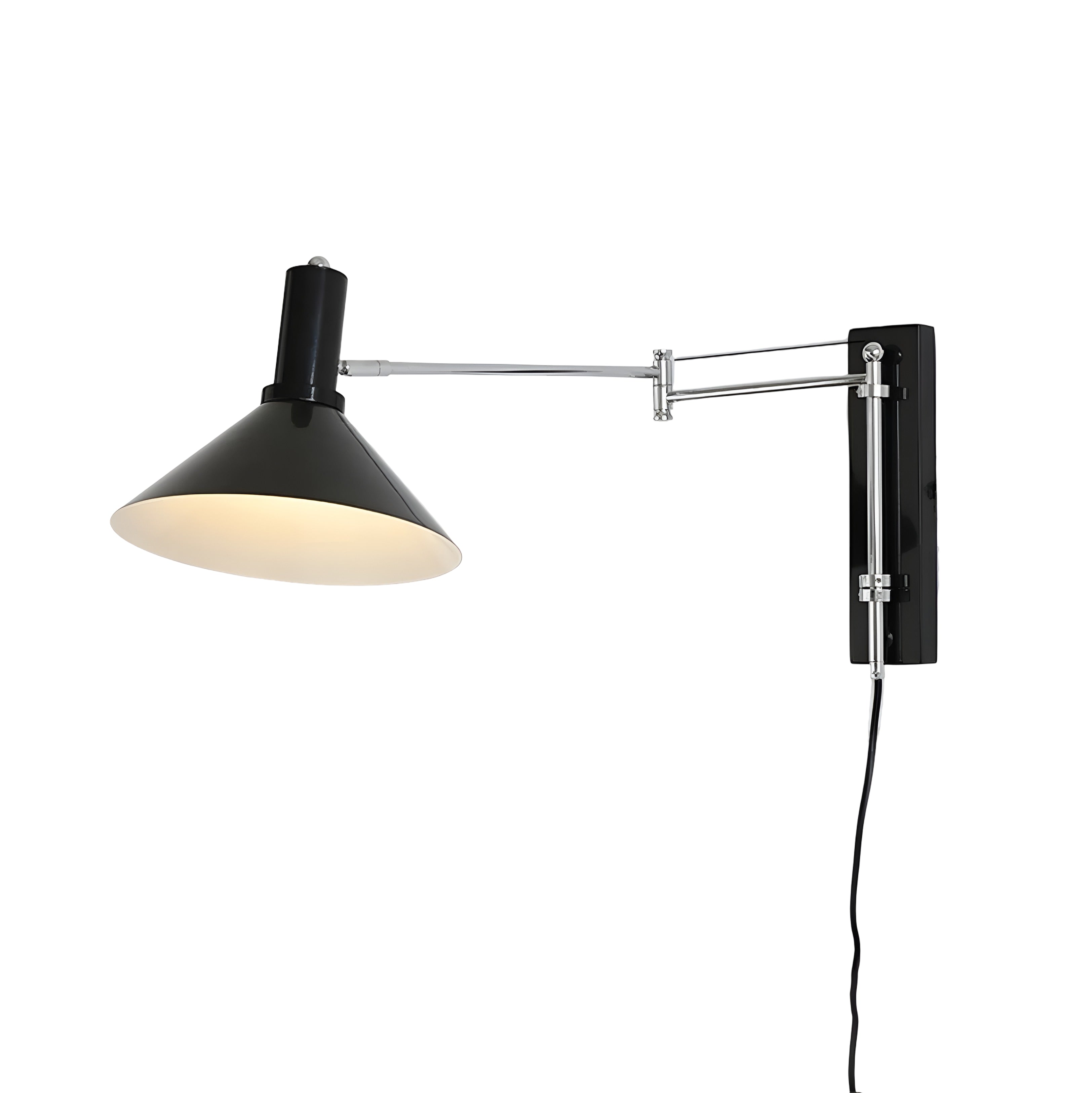 Adjustable Swing Arm Wall Sconce - Conical Shade Lamp