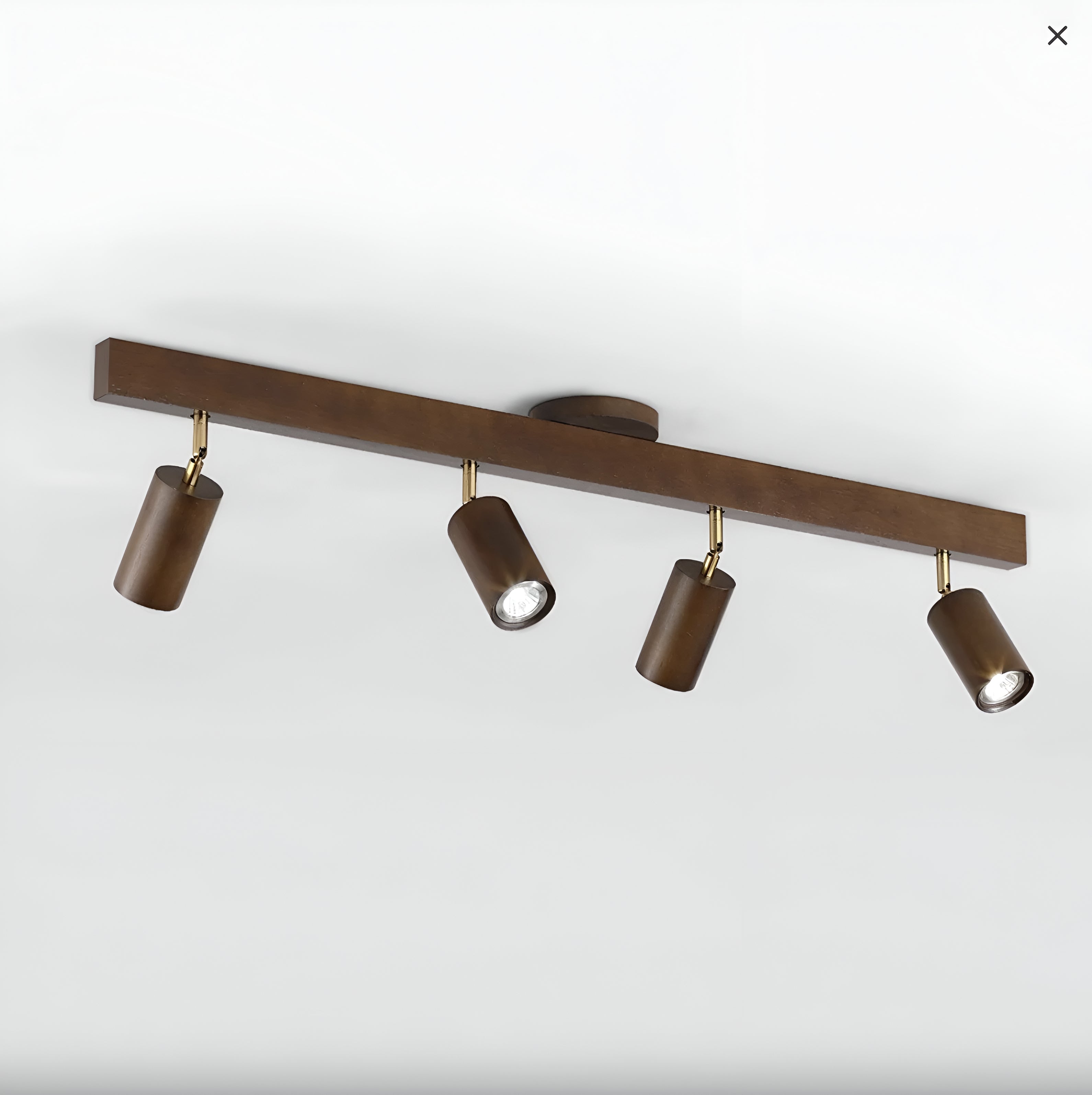 Modern Wood Track Lighting - Adjustable Directional Ceiling Spotlight