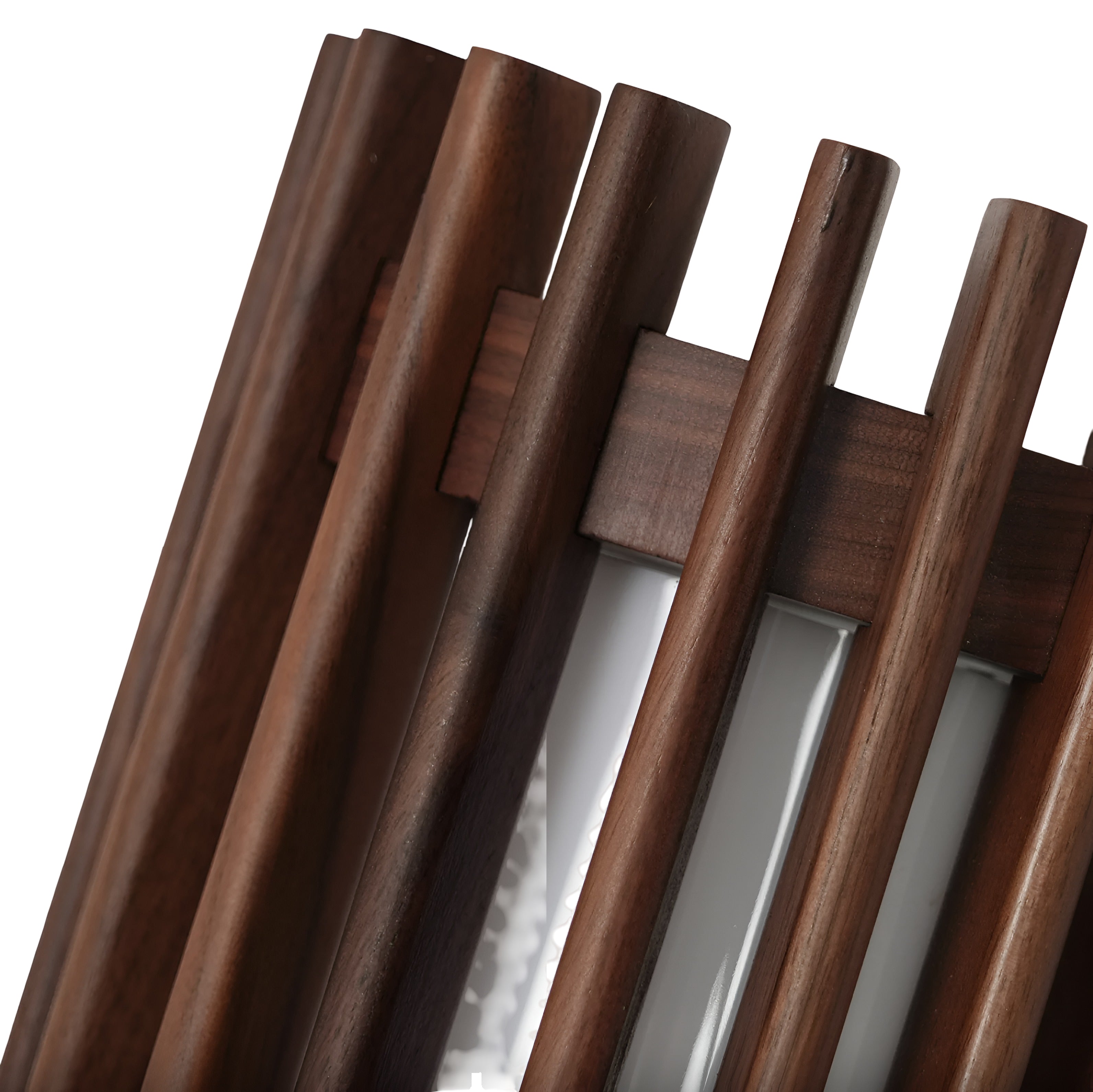 Modern Wooden Slat Wall Sconce - Vertical Wood Strip Wall