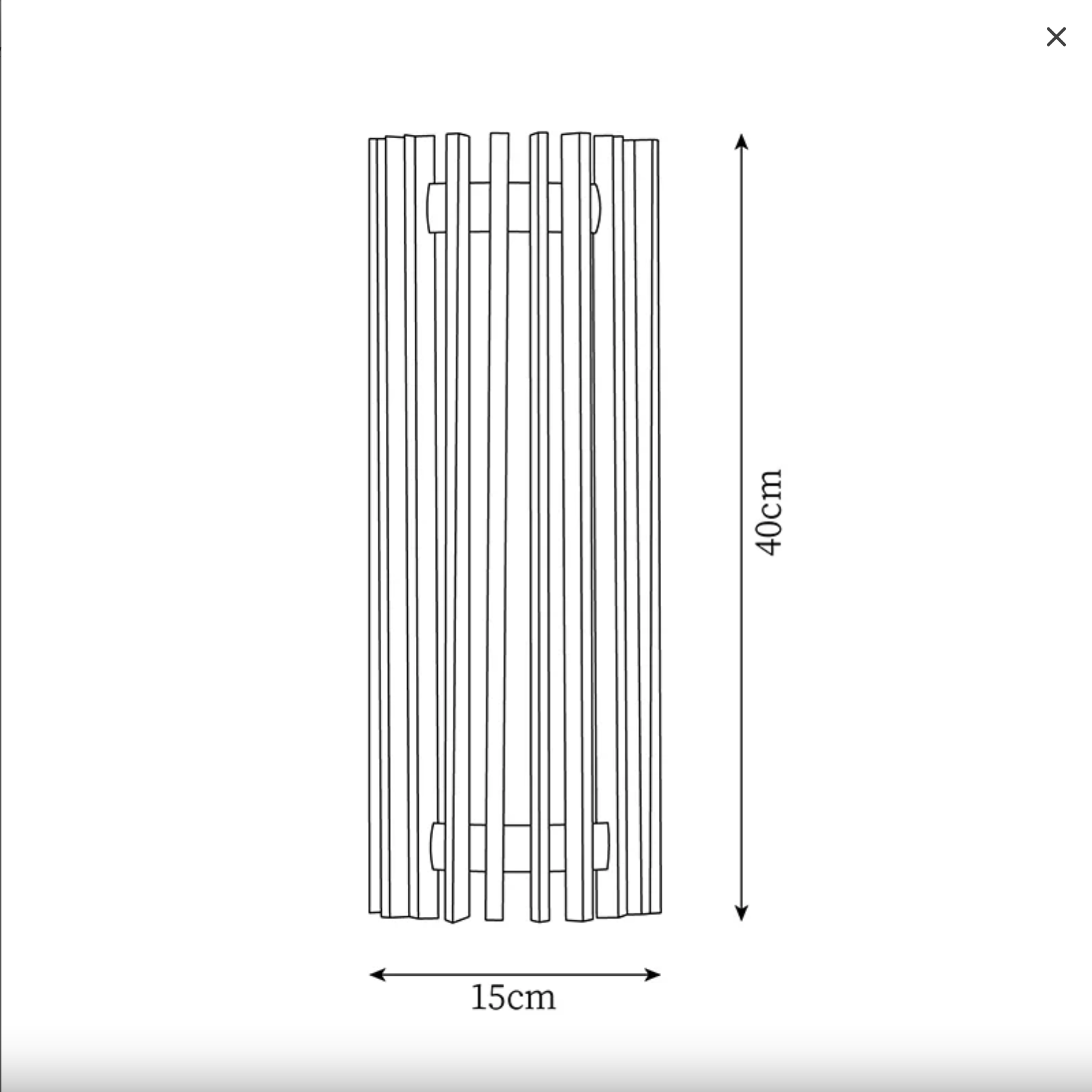 Modern Wooden Slat Wall Sconce - Vertical Wood Strip Wall