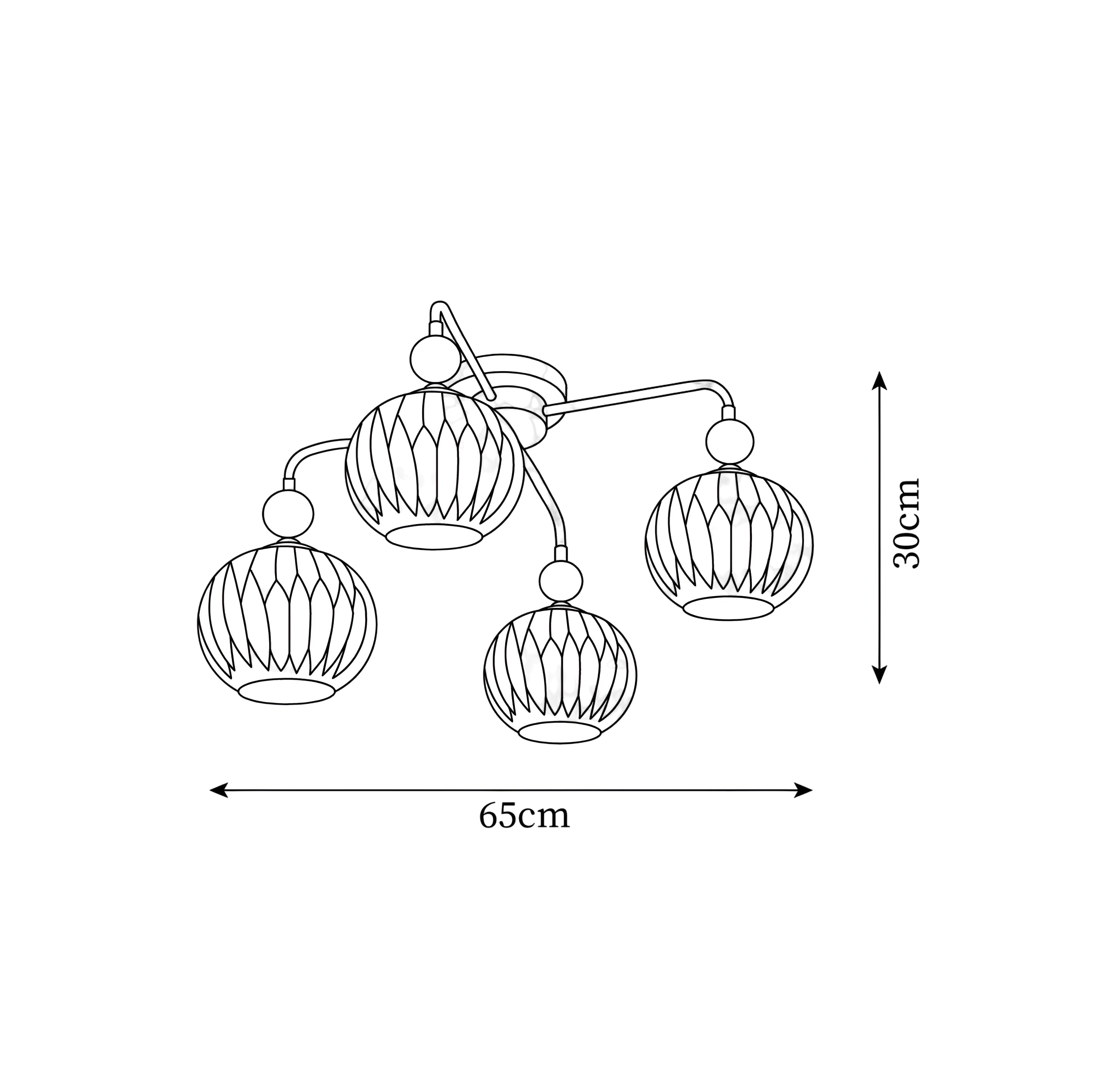 Sage Green Ceiling Chandelier - Ribbed Globe Shade Semi-Flush Mount Light