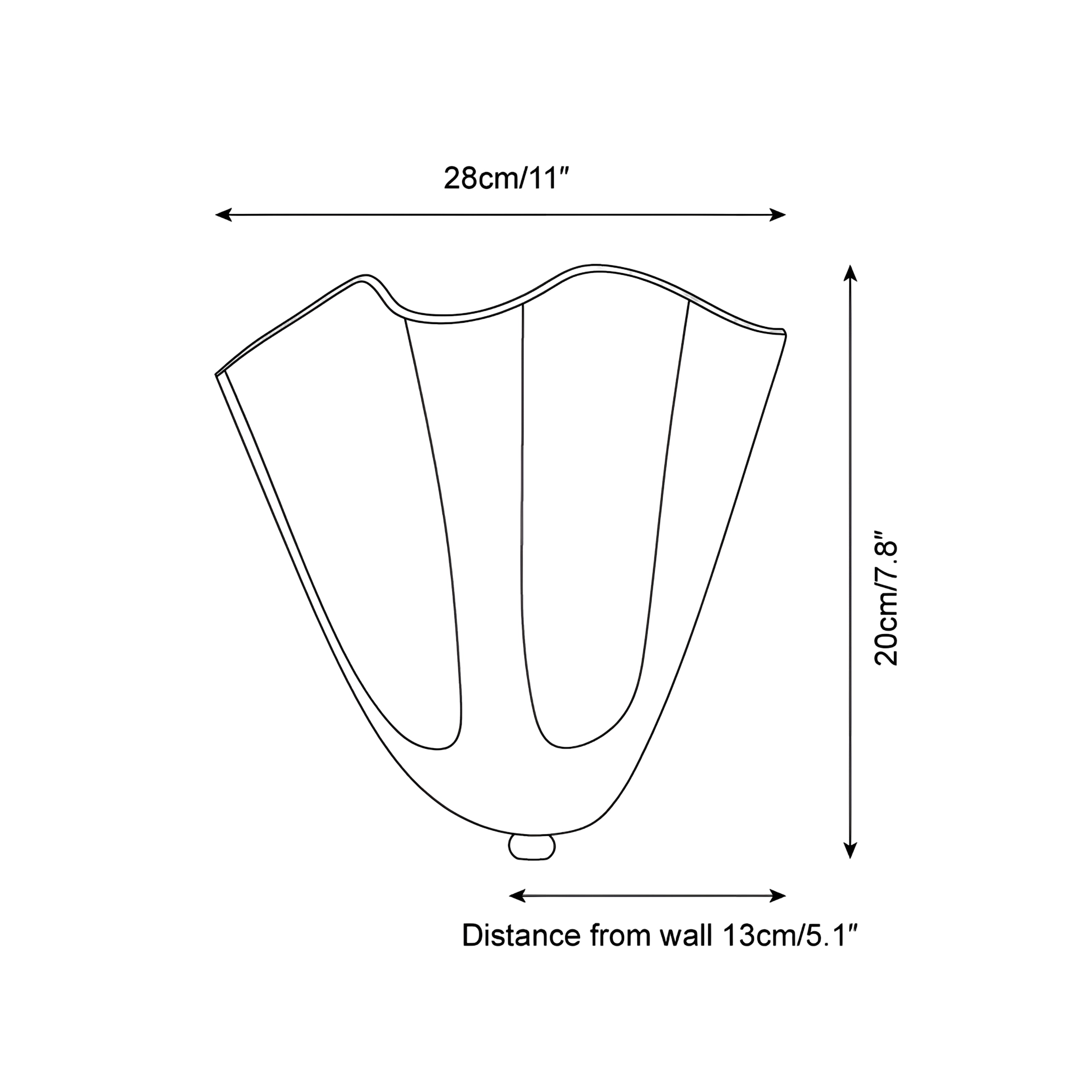 Elegant Glass Shell Wall Sconce - Decorative Tulip Shaped Wall Light