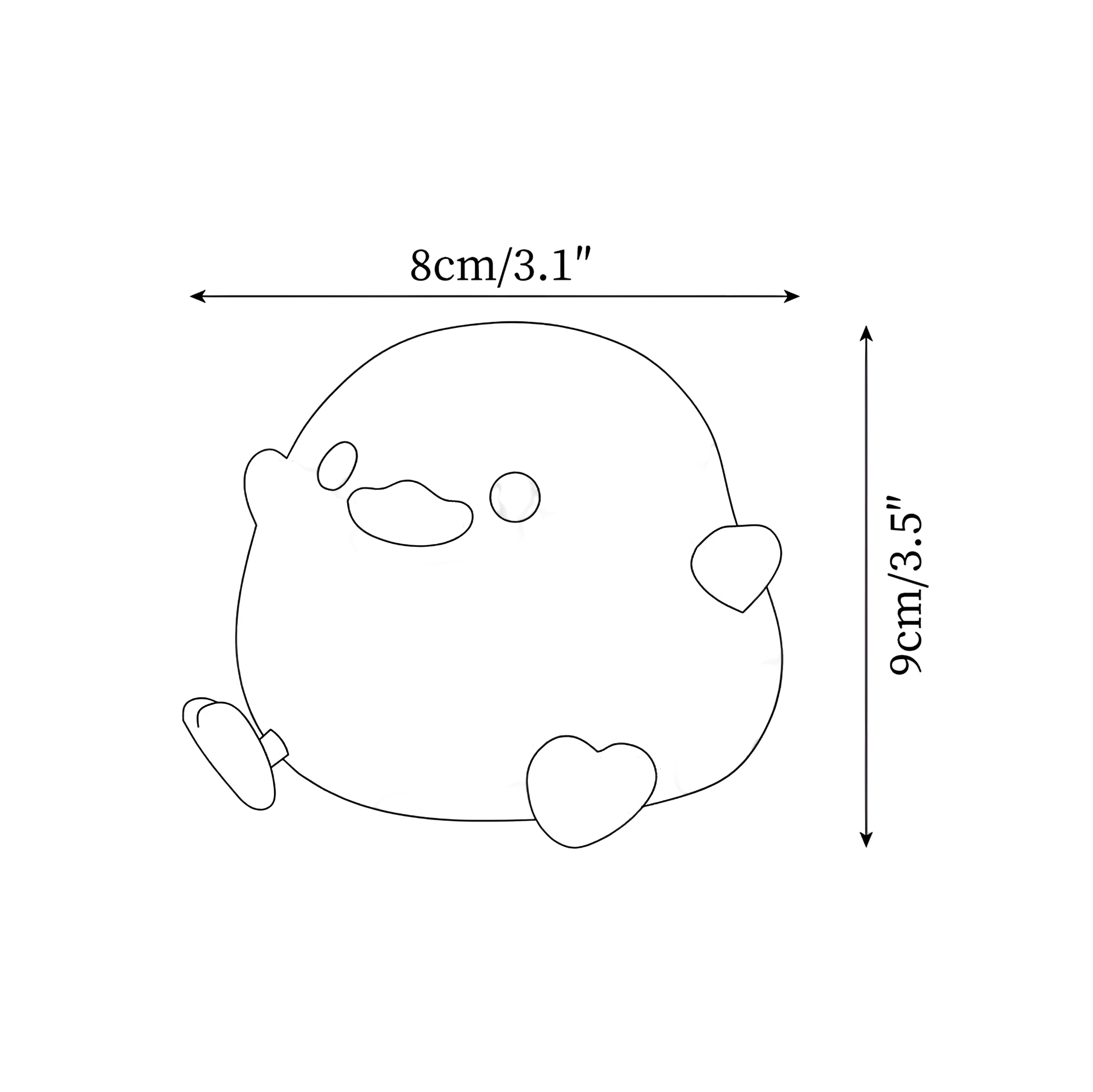 Cute Bird Table Lamp - Kawaii Chick Night Light with Soft Silicone Body