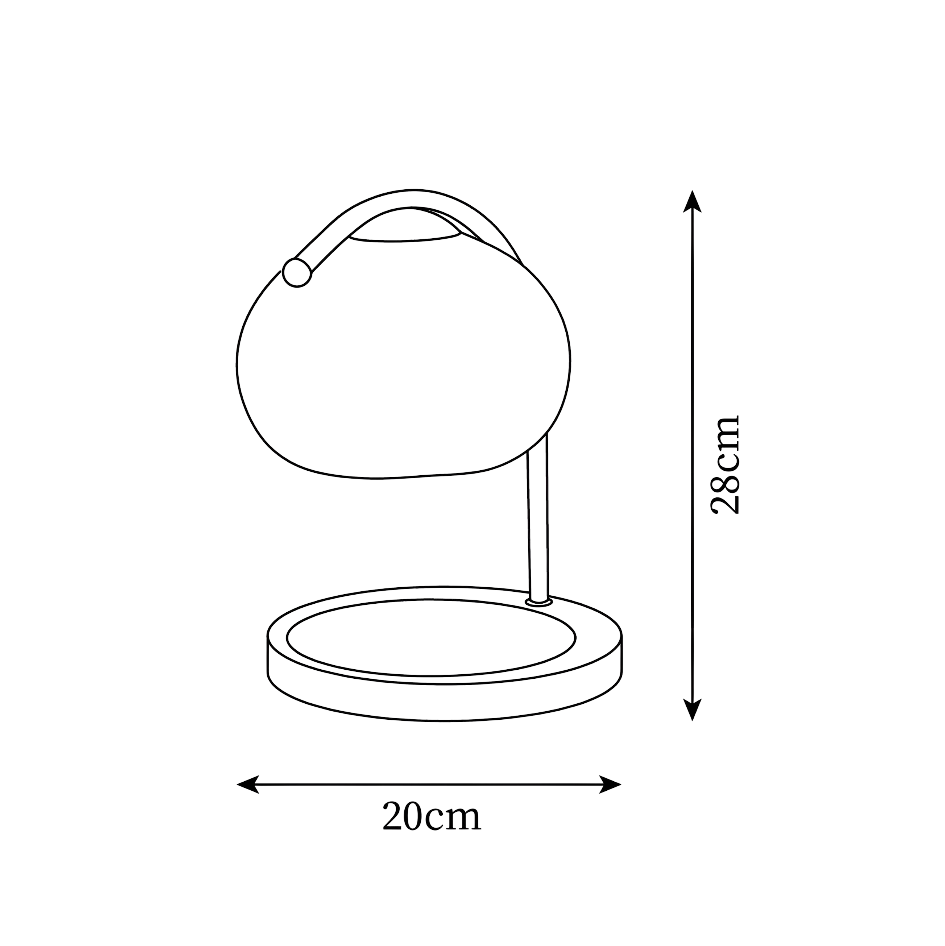 Electric Candle Warmer Lamp - Adjustable Orange Dome Candle Melter with Wood Base