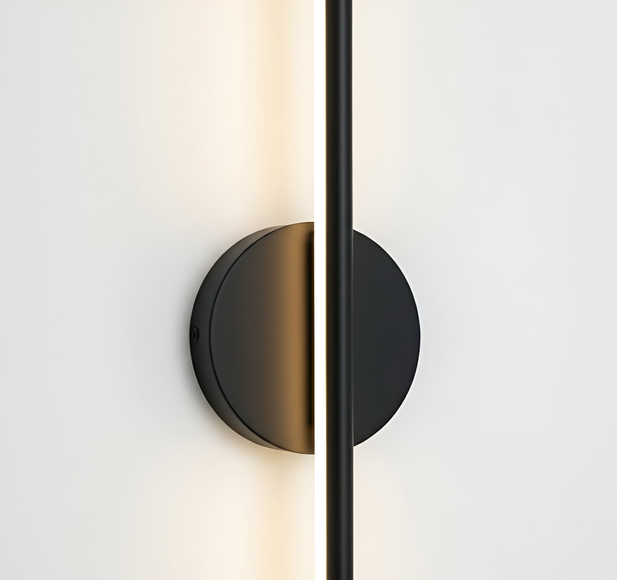 Linear LED Wall Sconce with Circular Mount