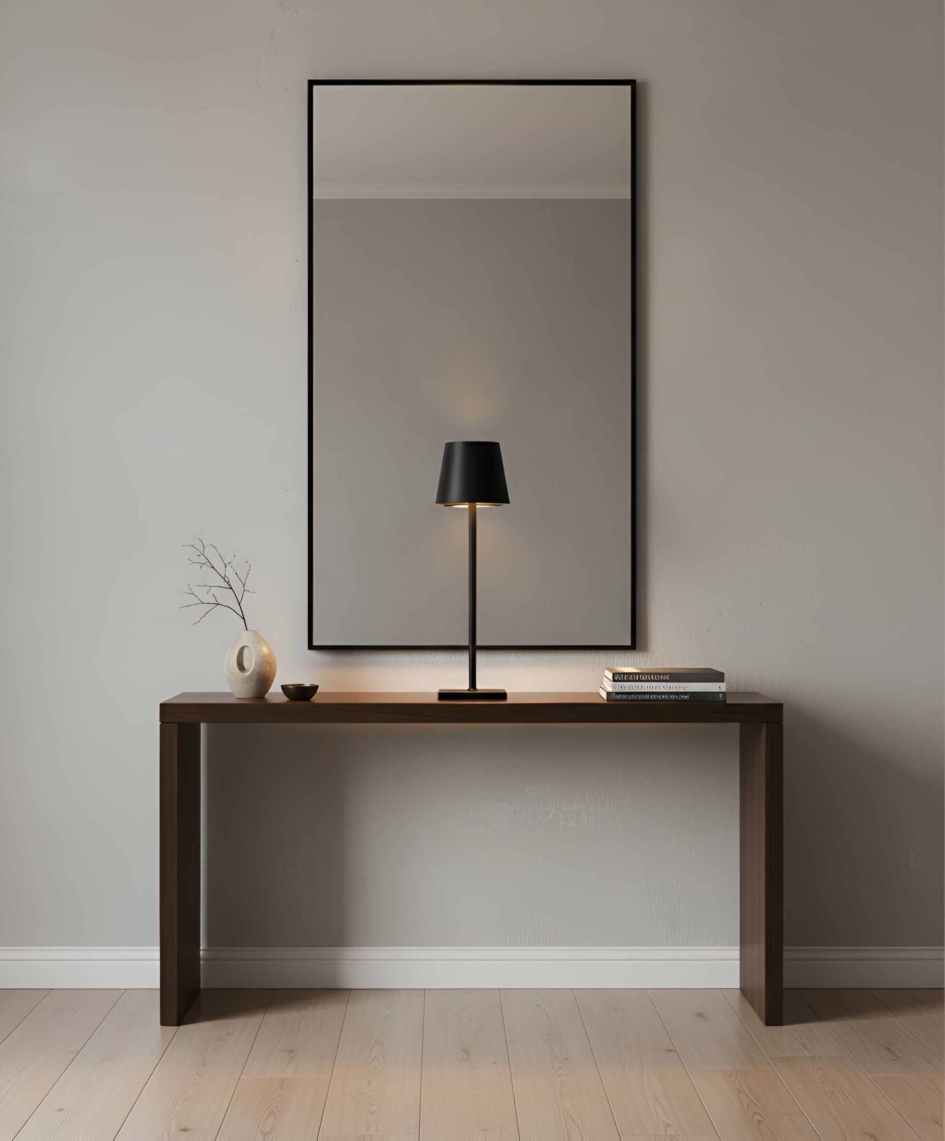 Modern Metal Table Lamp with Metal Drum Shade - 7 Colors