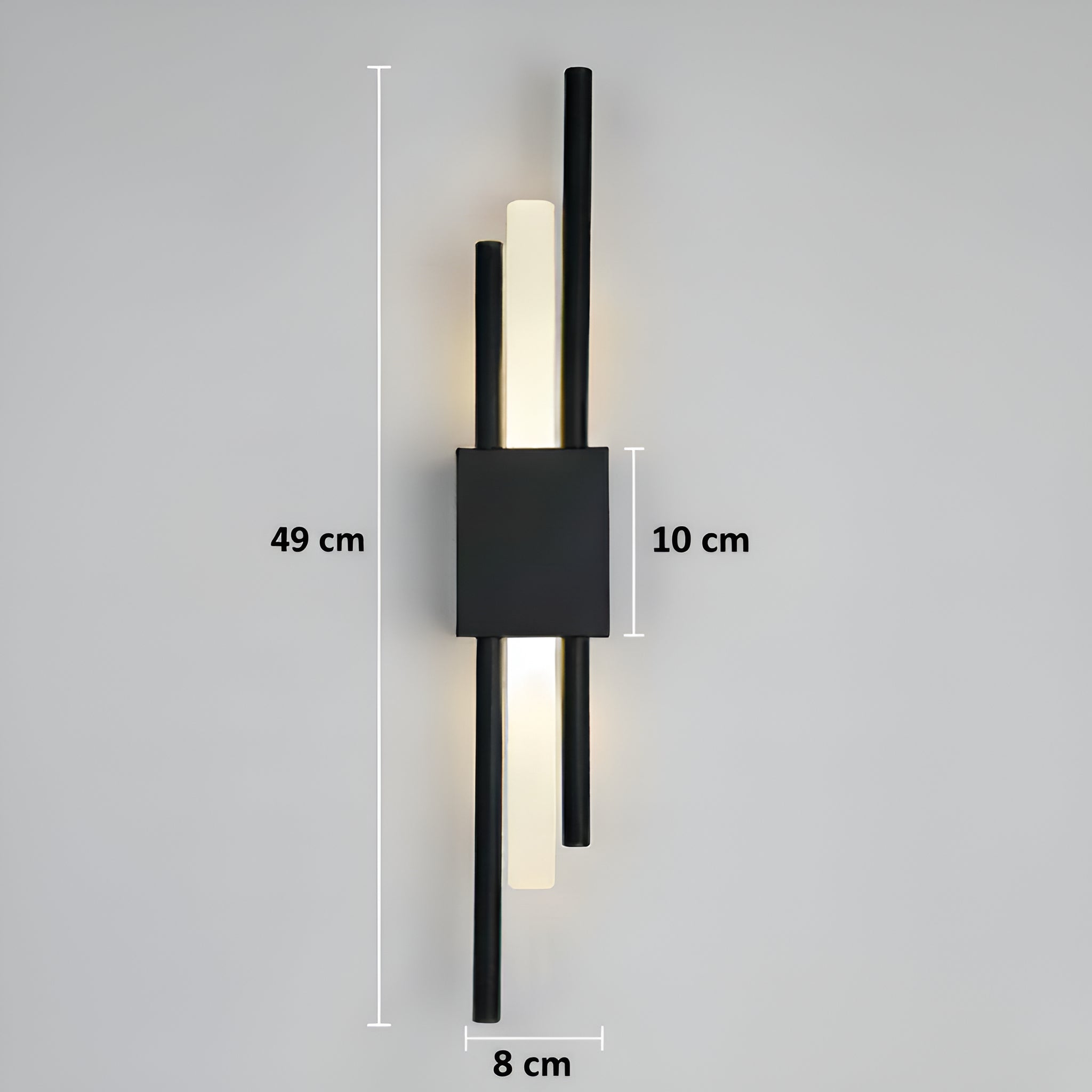 Black LED Linear Wall Sconce - Modern Up Down Light