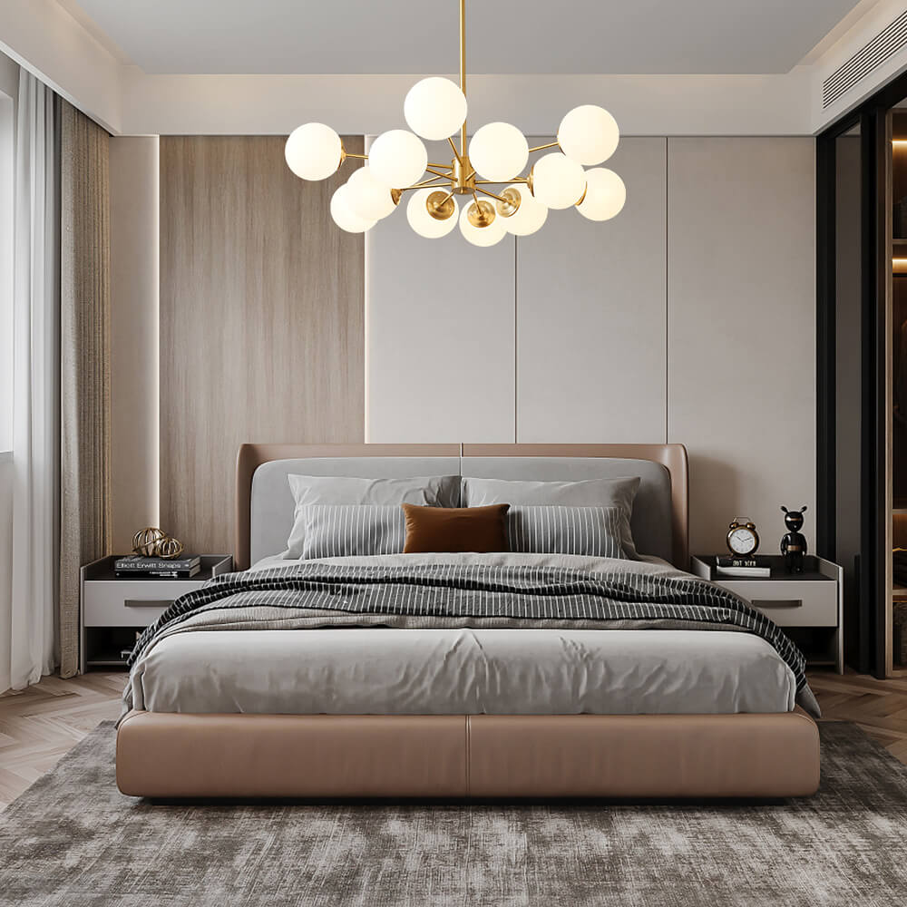 Modern 6/8/12-Glass Globes Pendant Chandelier