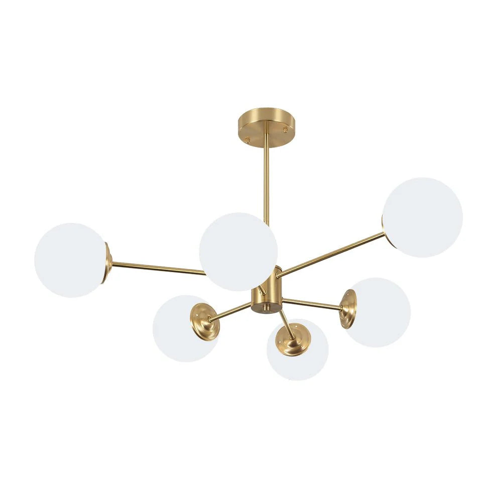 Modern 6/8/12-Glass Globes Pendant Chandelier