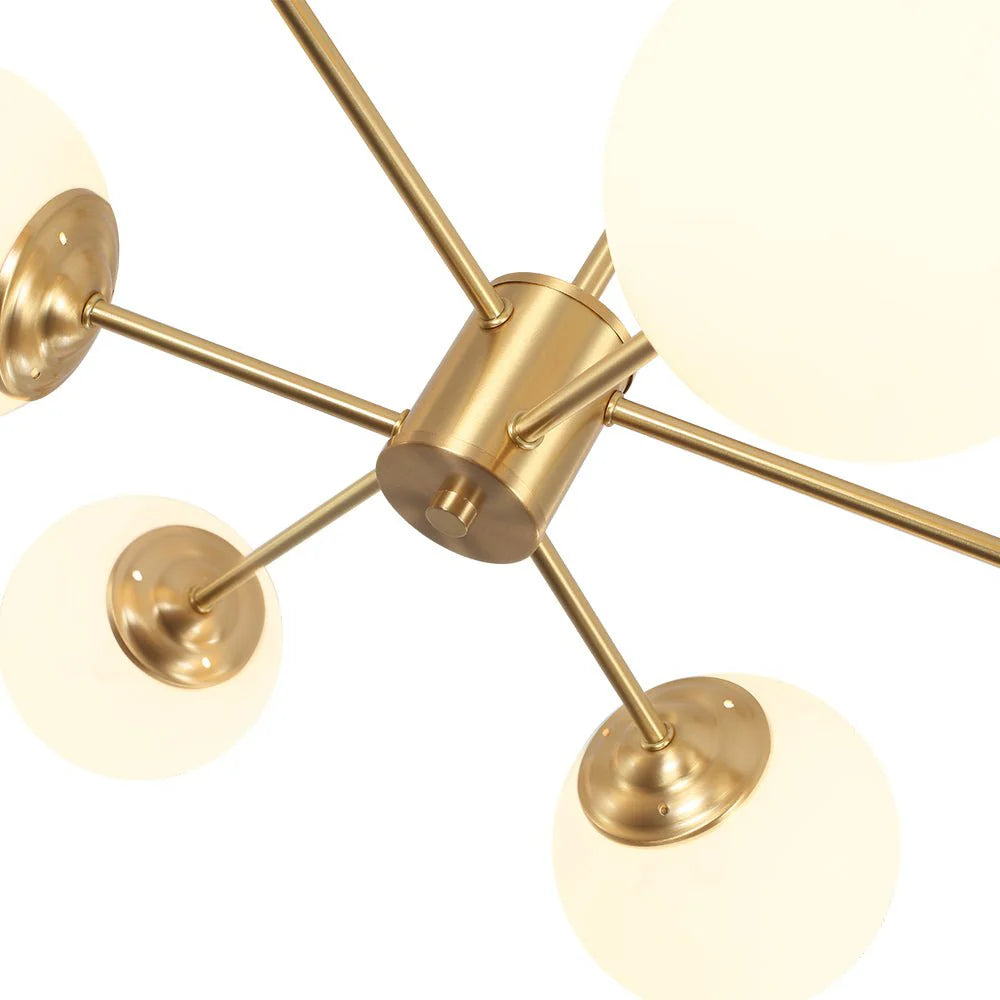 Modern 6/8/12-Glass Globes Pendant Chandelier