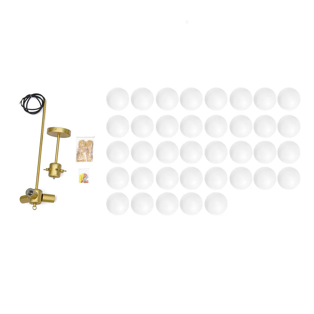 Modern White Glass Globe Clouds Pendant Chandelier